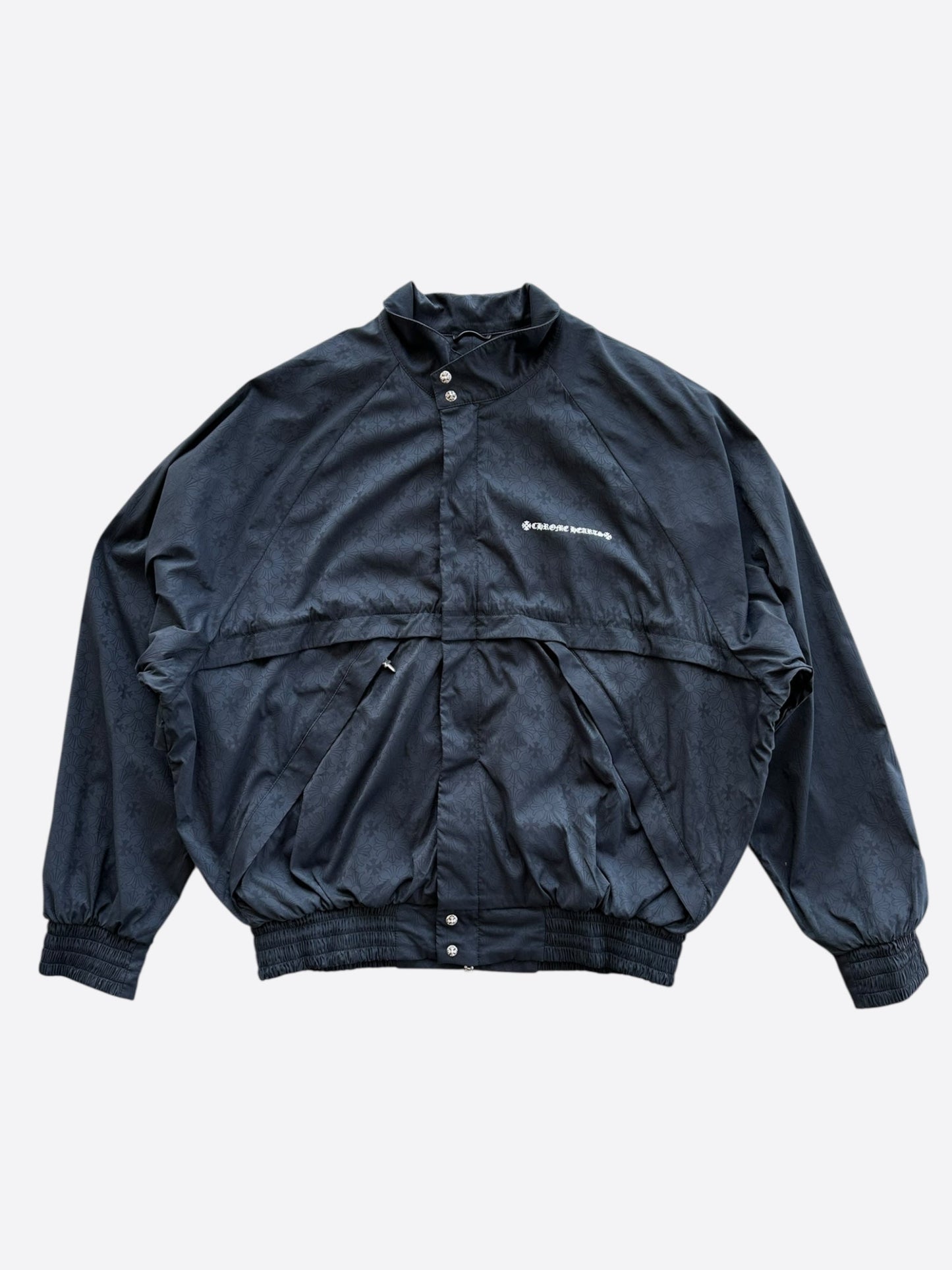Chrome Hearts Black Cross Jacquard Match Point Windbreaker
