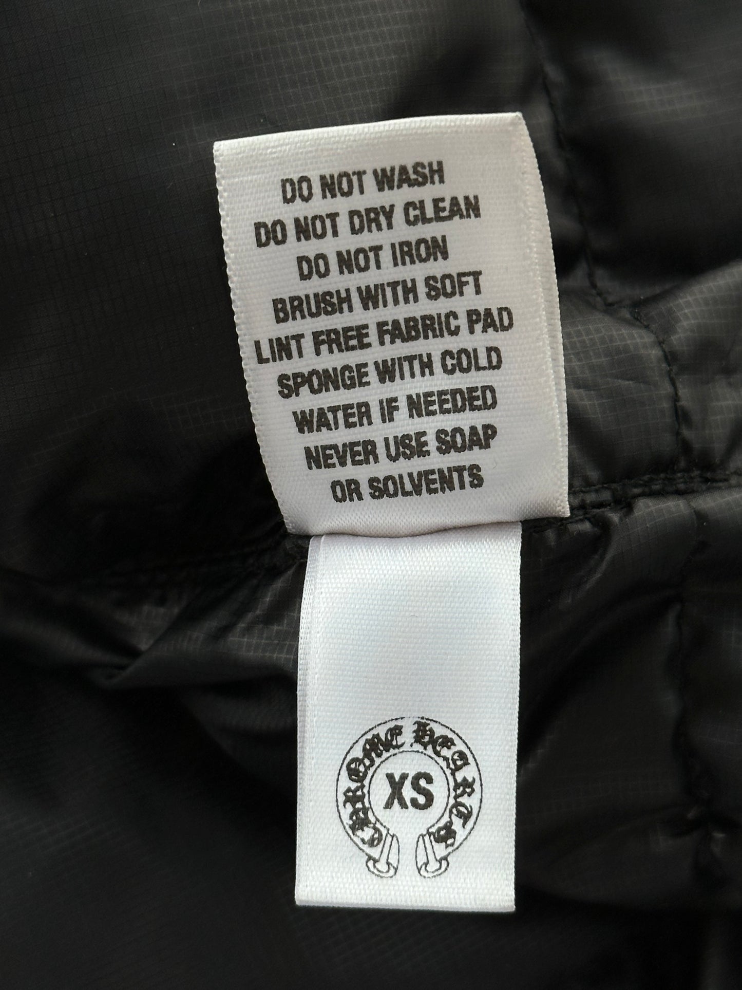 Chrome Hearts Black Leather Fleur Parka Jacket