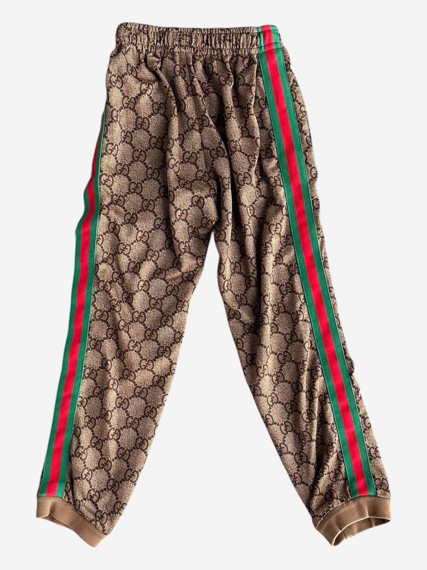 Gucci Tan Monogram Striped Track Pants