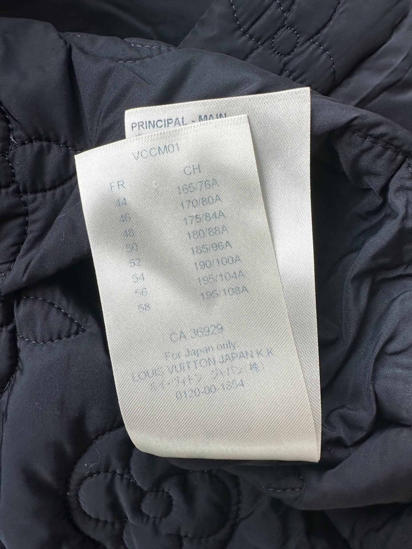 Louis Vuitton Navy Monogram Padded Jacket