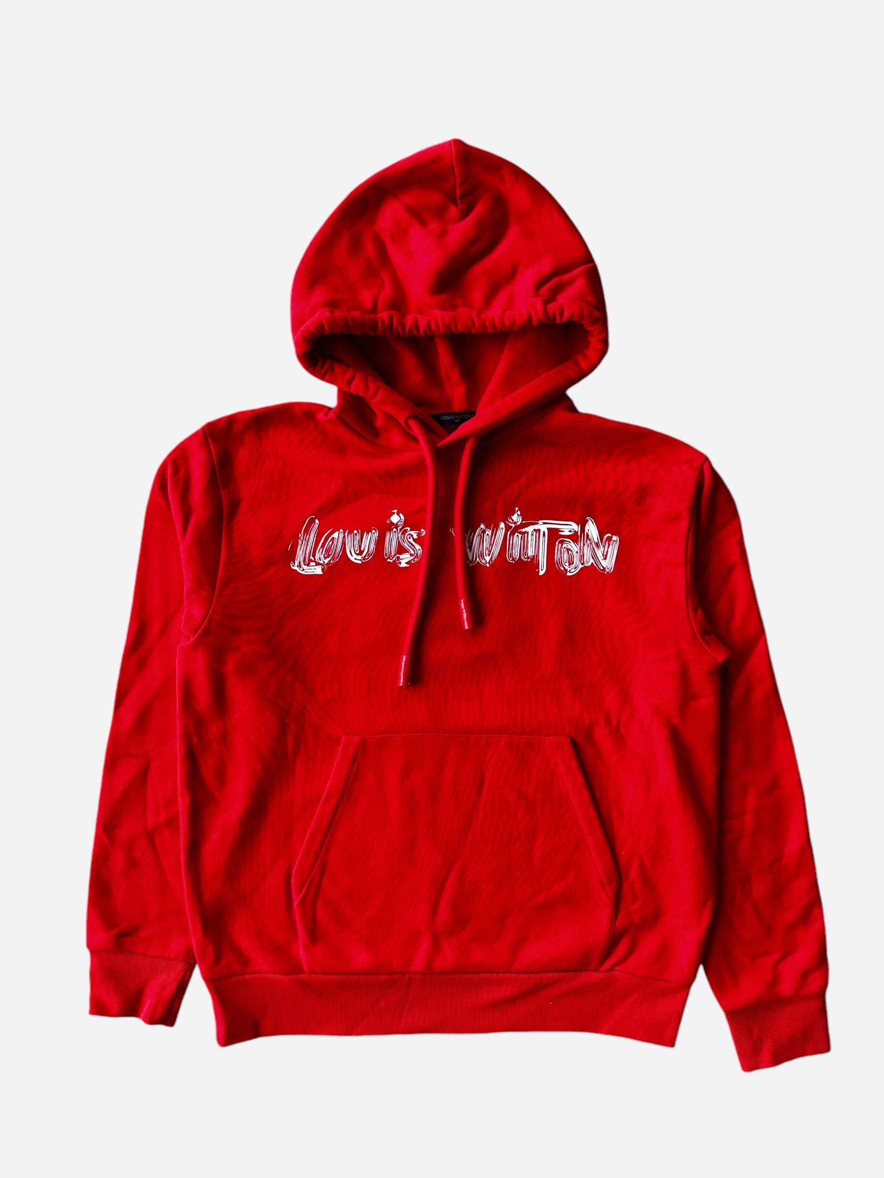 Louis Vuitton Red Silver Graphic Hoodie Savonches