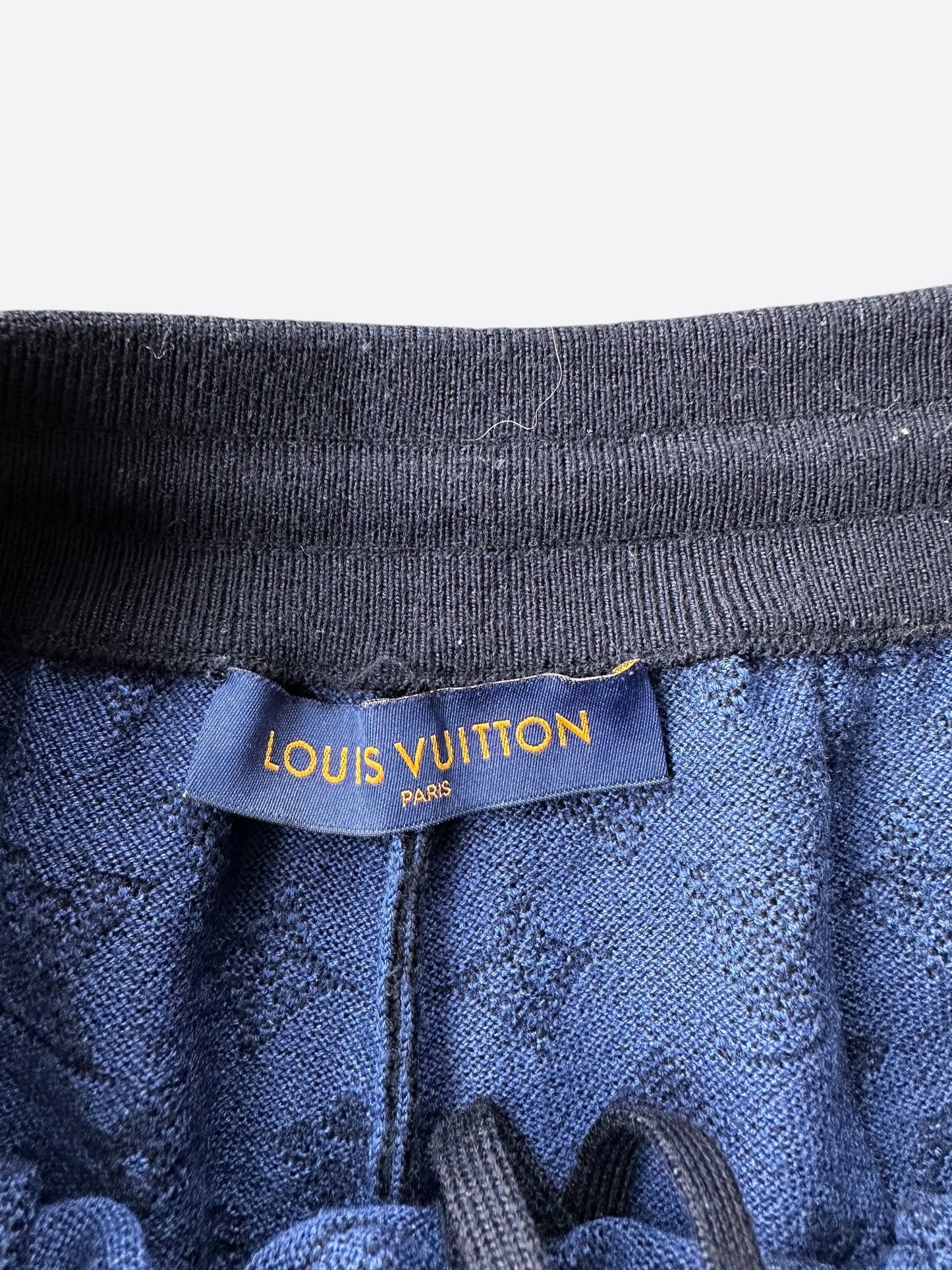 Louis Vuitton Blue Monogram Wool Shorts
