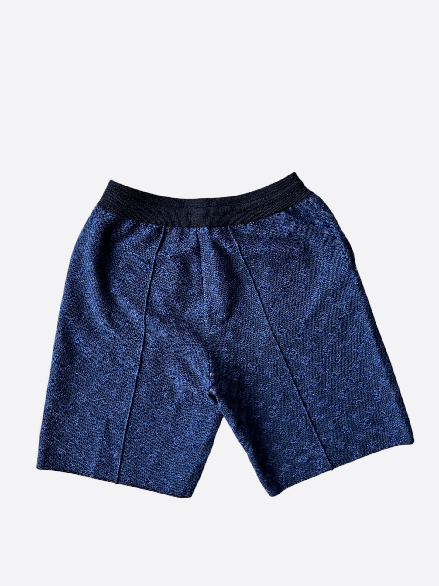 Louis Vuitton Blue Monogram Wool Shorts