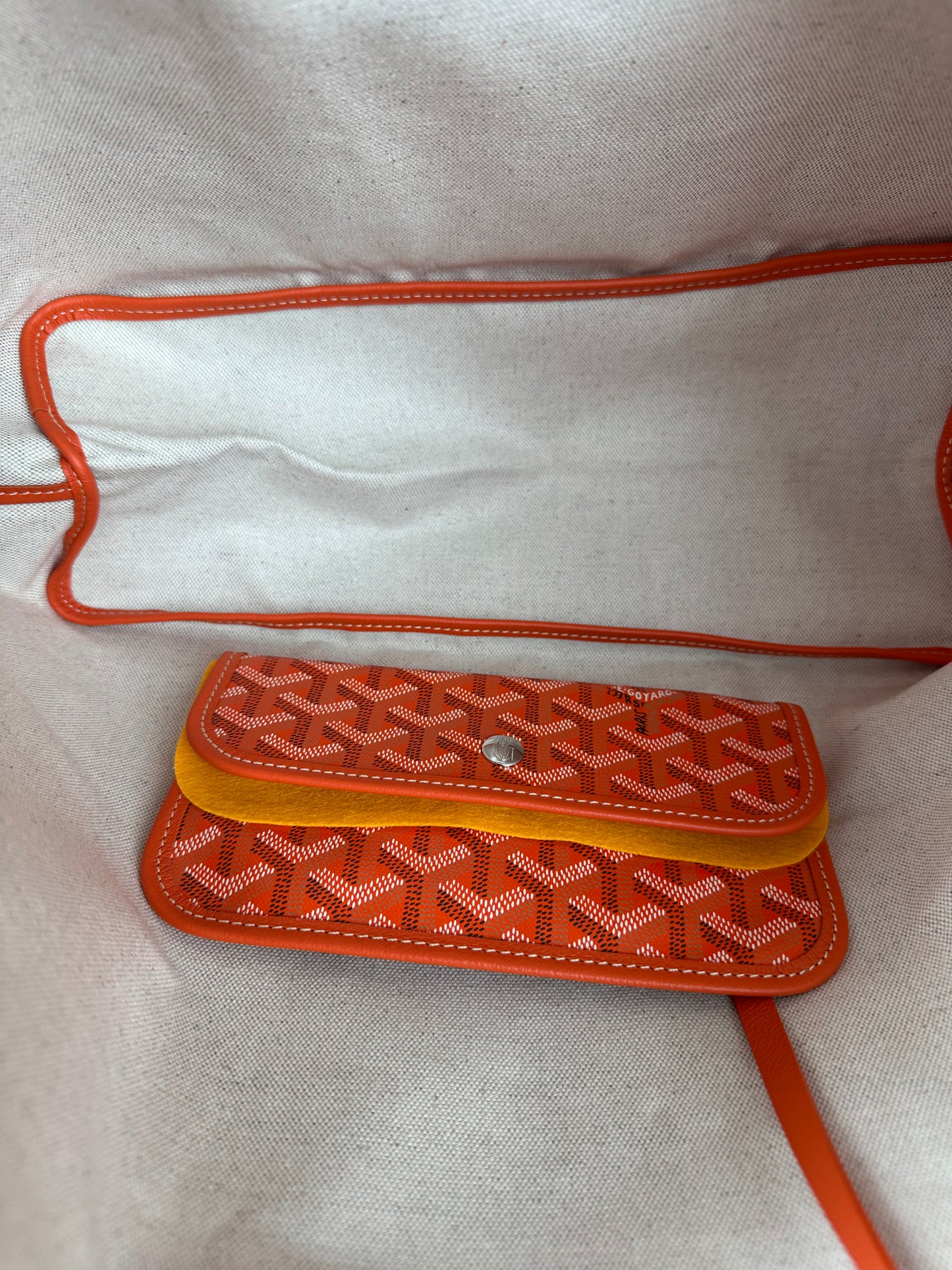 Goyard Orange St. Louis PM Tote Bag