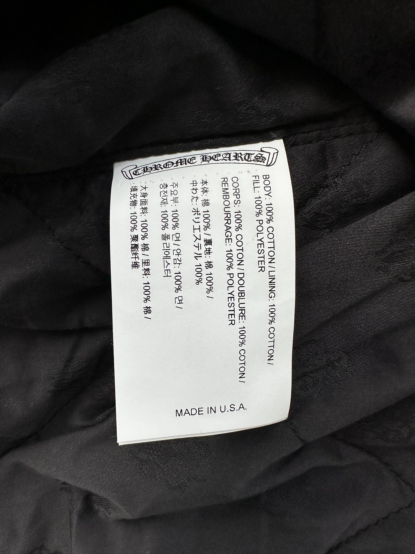 Chrome Hearts Red & White Floral Padded Flannel Jacket