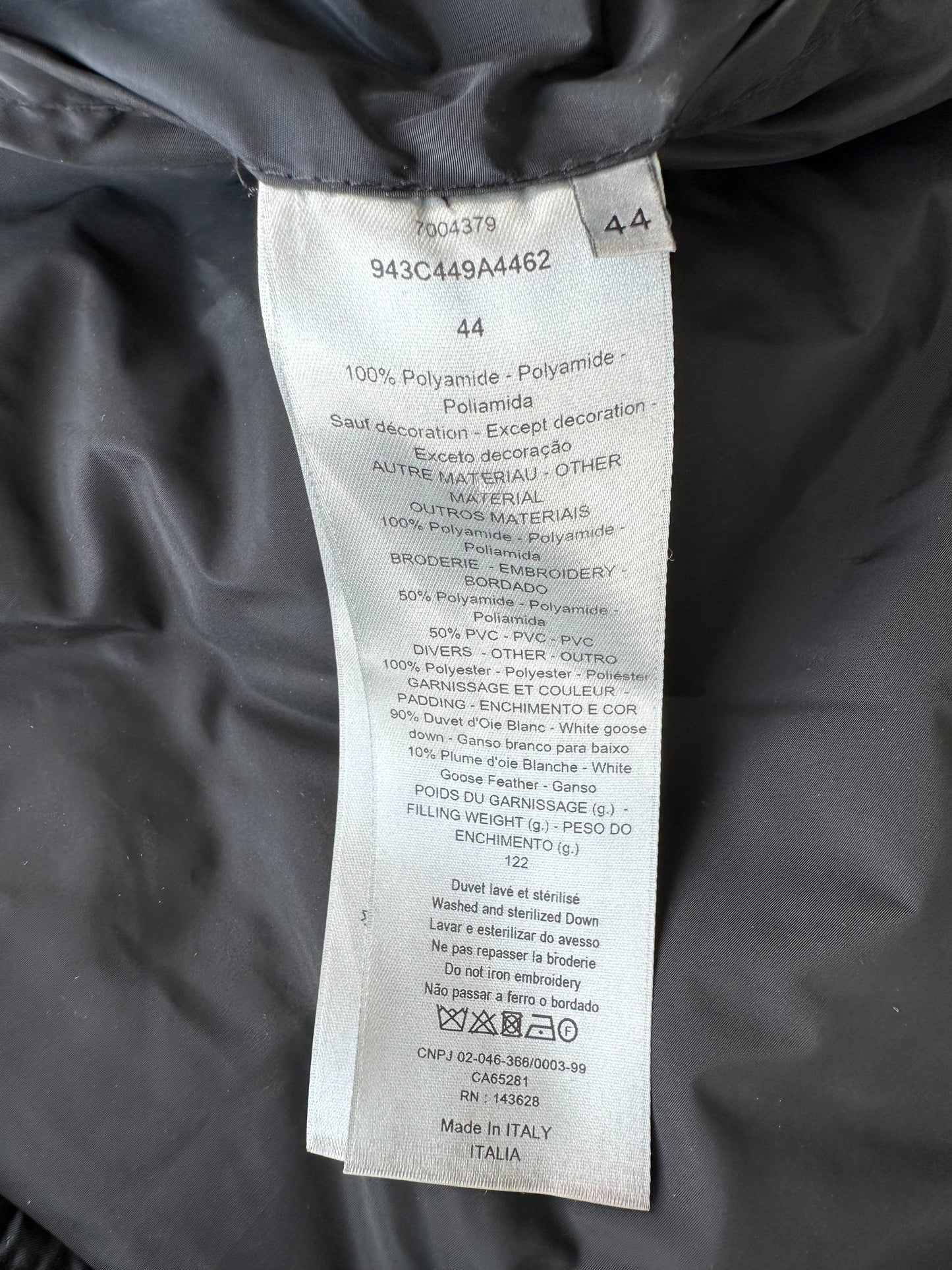 Dior Black Oblique Puffer Jacket