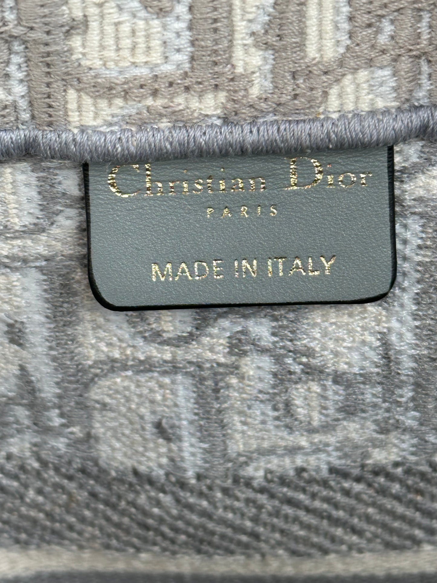 Dior Beige & Grey Oblique Medium Book Tote
