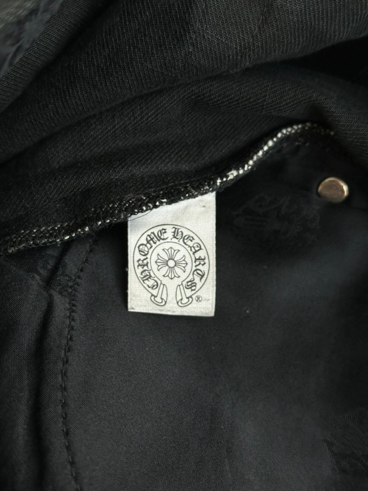 Chrome Hearts Black Cross Patch Jeans
