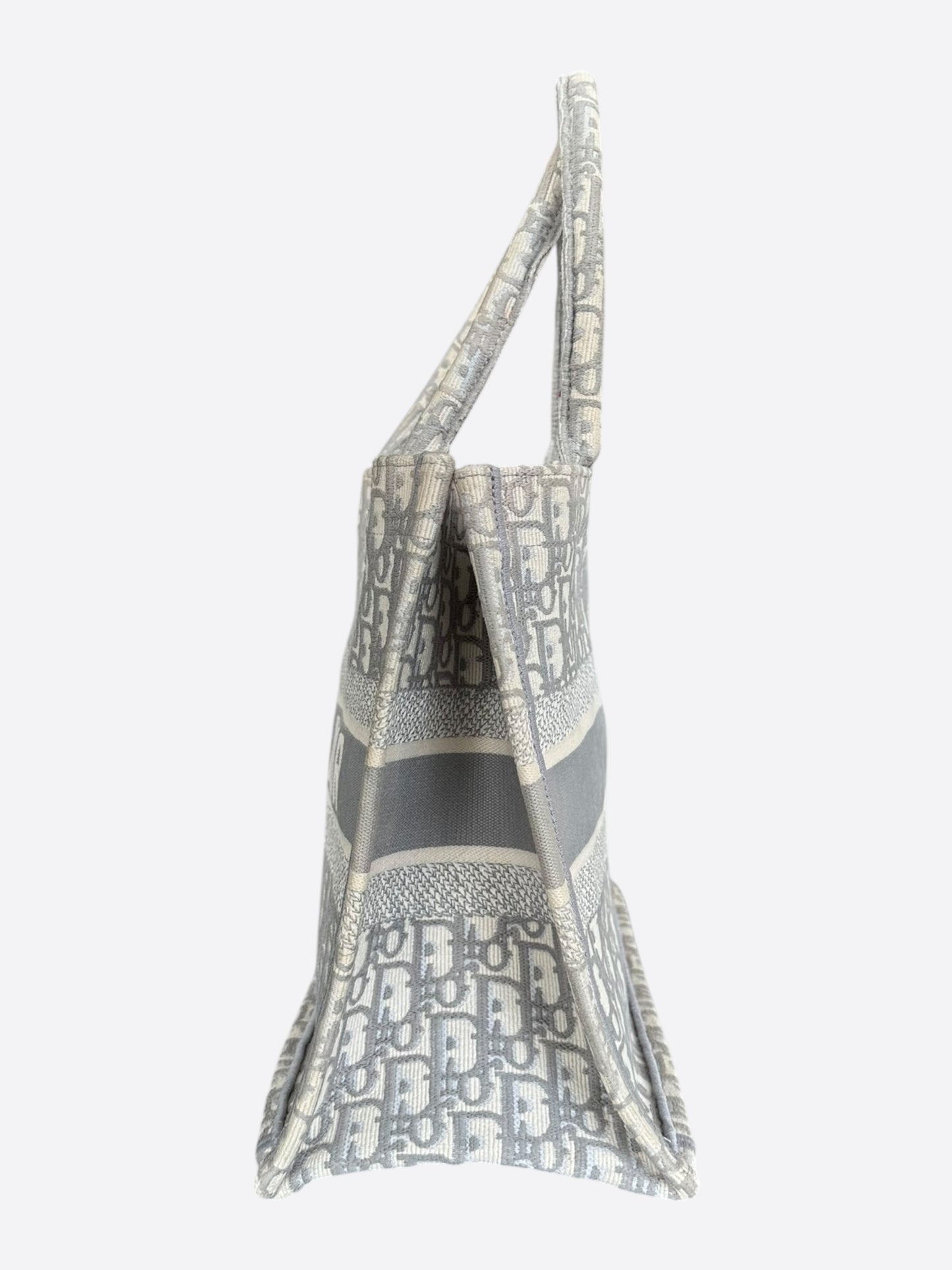 Dior Beige & Grey Oblique Medium Book Tote
