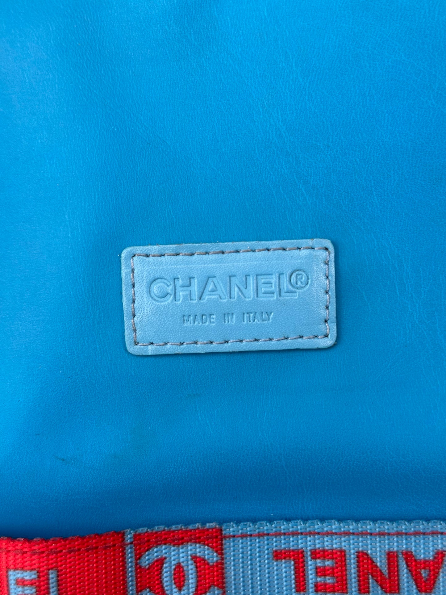 Chanel Blue & Orange CC Logo Backpack