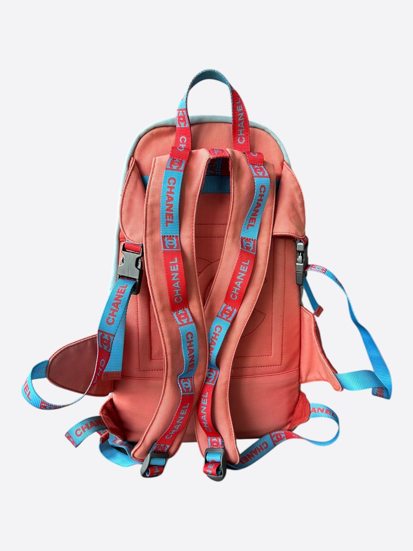 Chanel Blue & Orange CC Logo Backpack