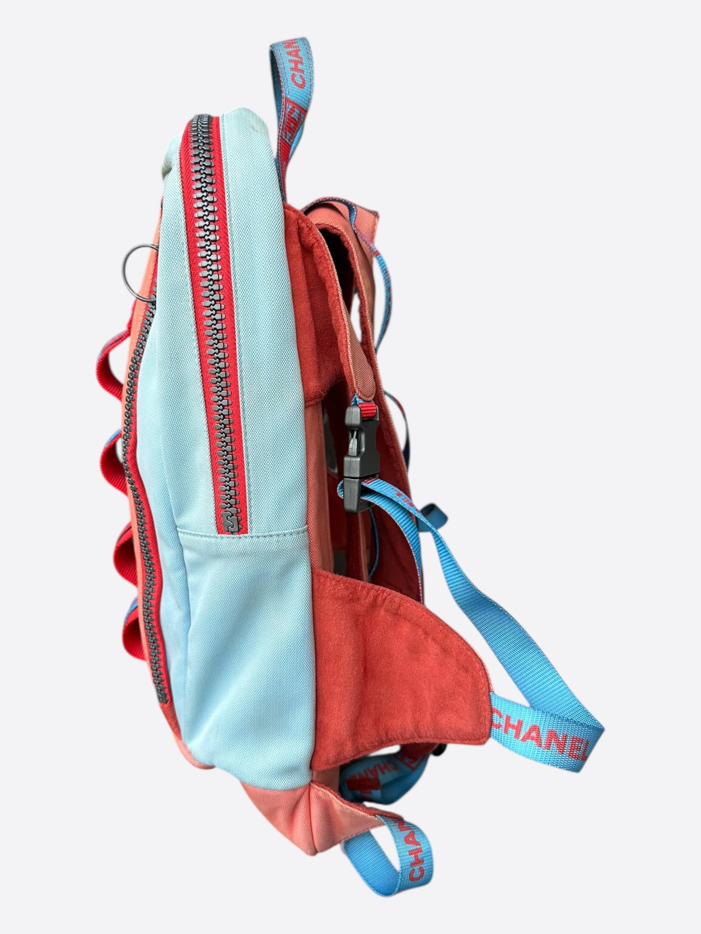 Chanel Blue & Orange CC Logo Backpack