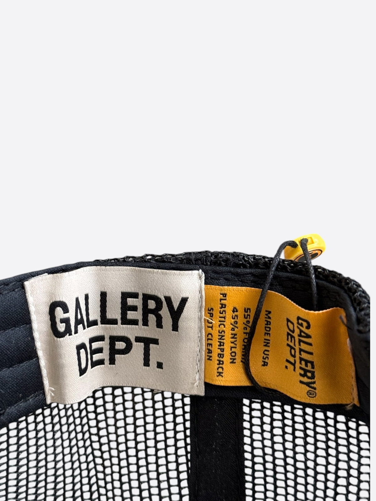 Gallery Dept Black & Yellow Upside Down Logo Trucker Hat
