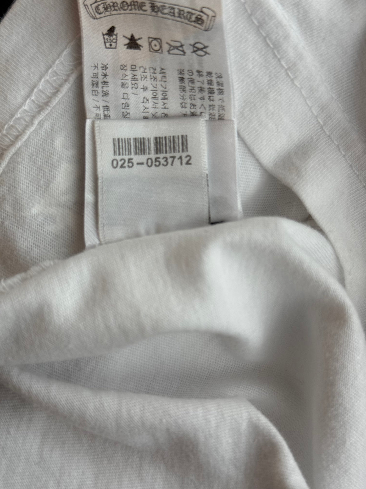 Chrome Hearts White & Yellow Eyechart Graphic T-Shirt