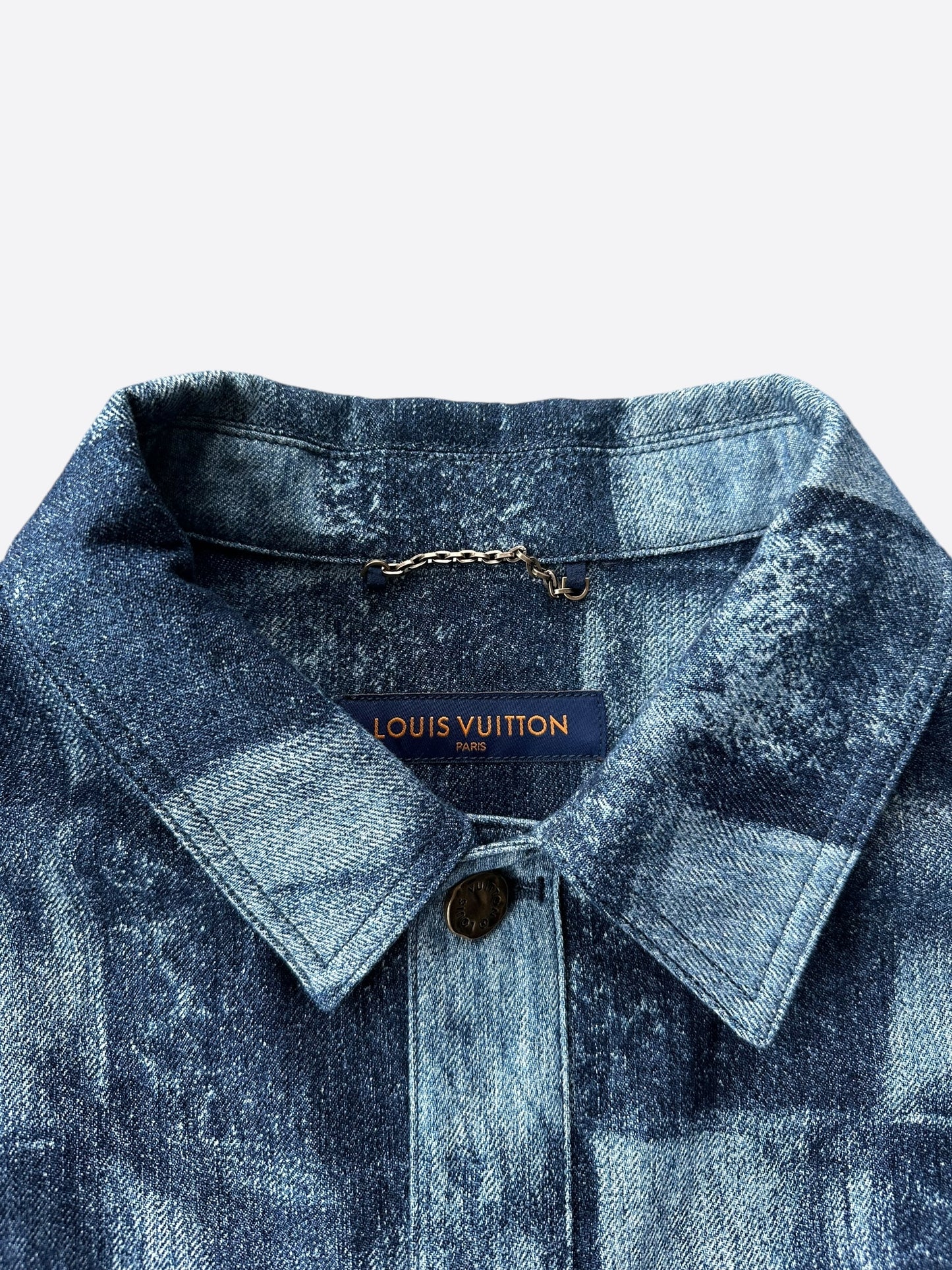 Louis Vuitton Blue Damier Salt Button Up Shirt