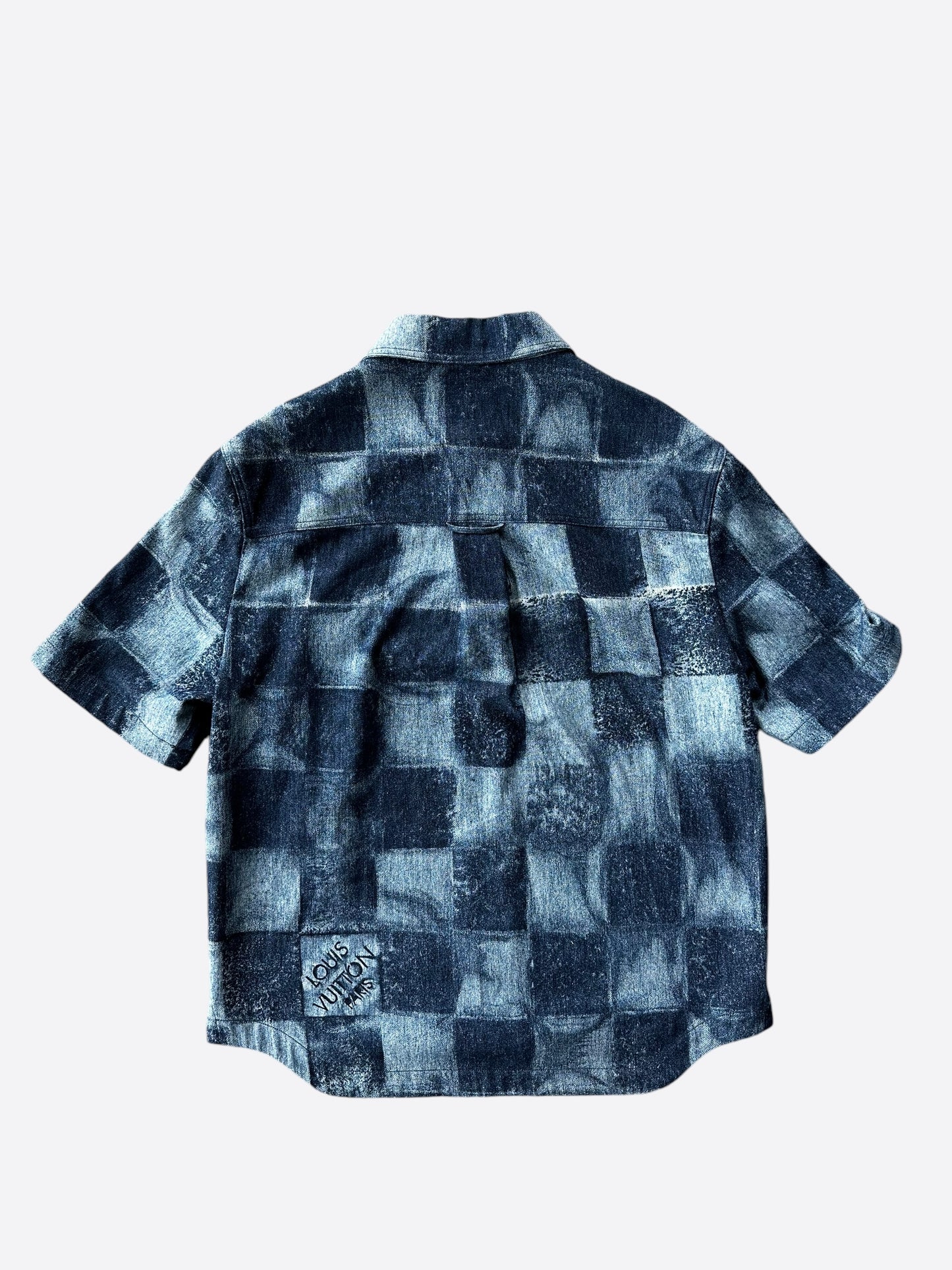 Louis Vuitton Blue Damier Salt Button Up Shirt