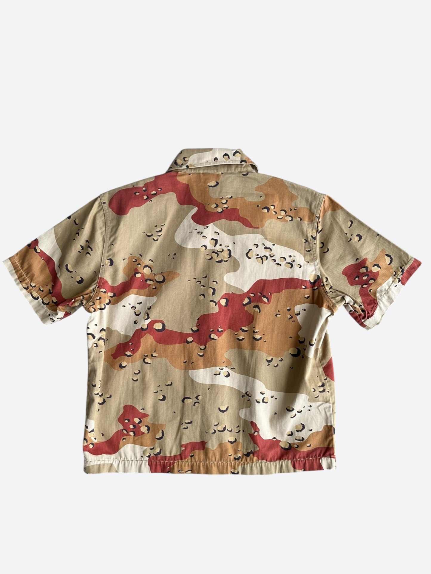 Chrome Hearts Sex Records Desert Camo Short Sleeve Button Up Shirt