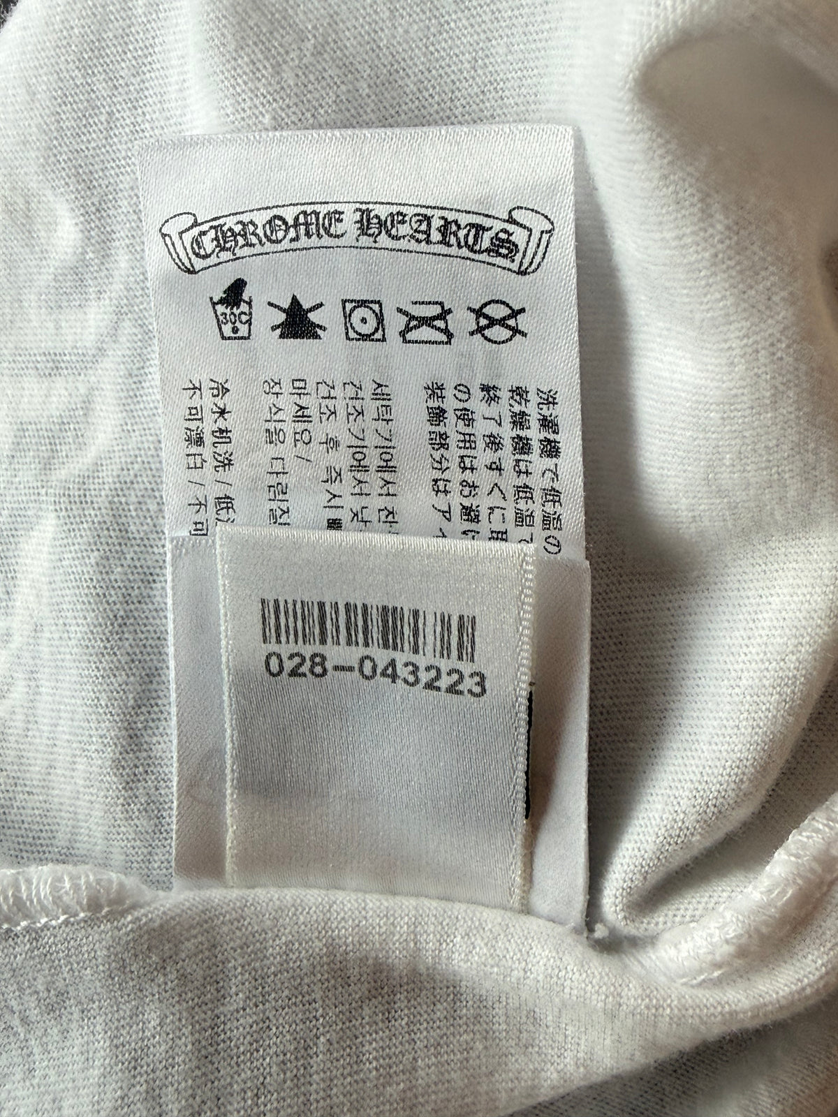 Chrome Hearts White & Black Neck Logo T-Shirt