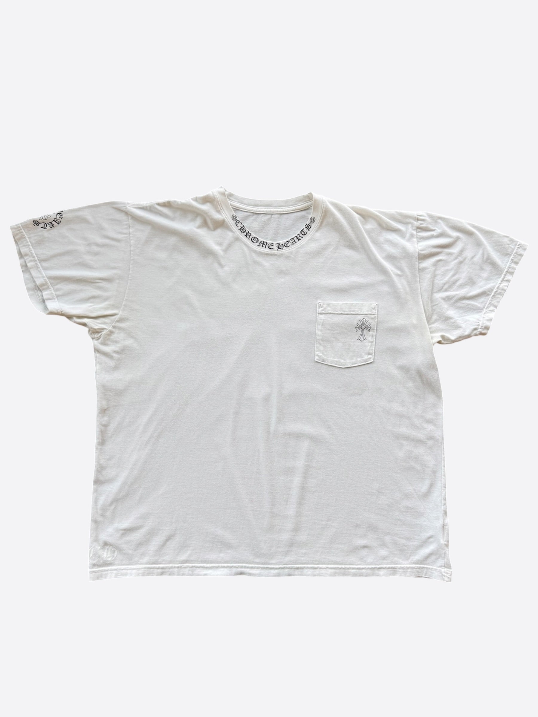 Chrome Hearts White & Black Cross Graphic T-Shirt – Savonches