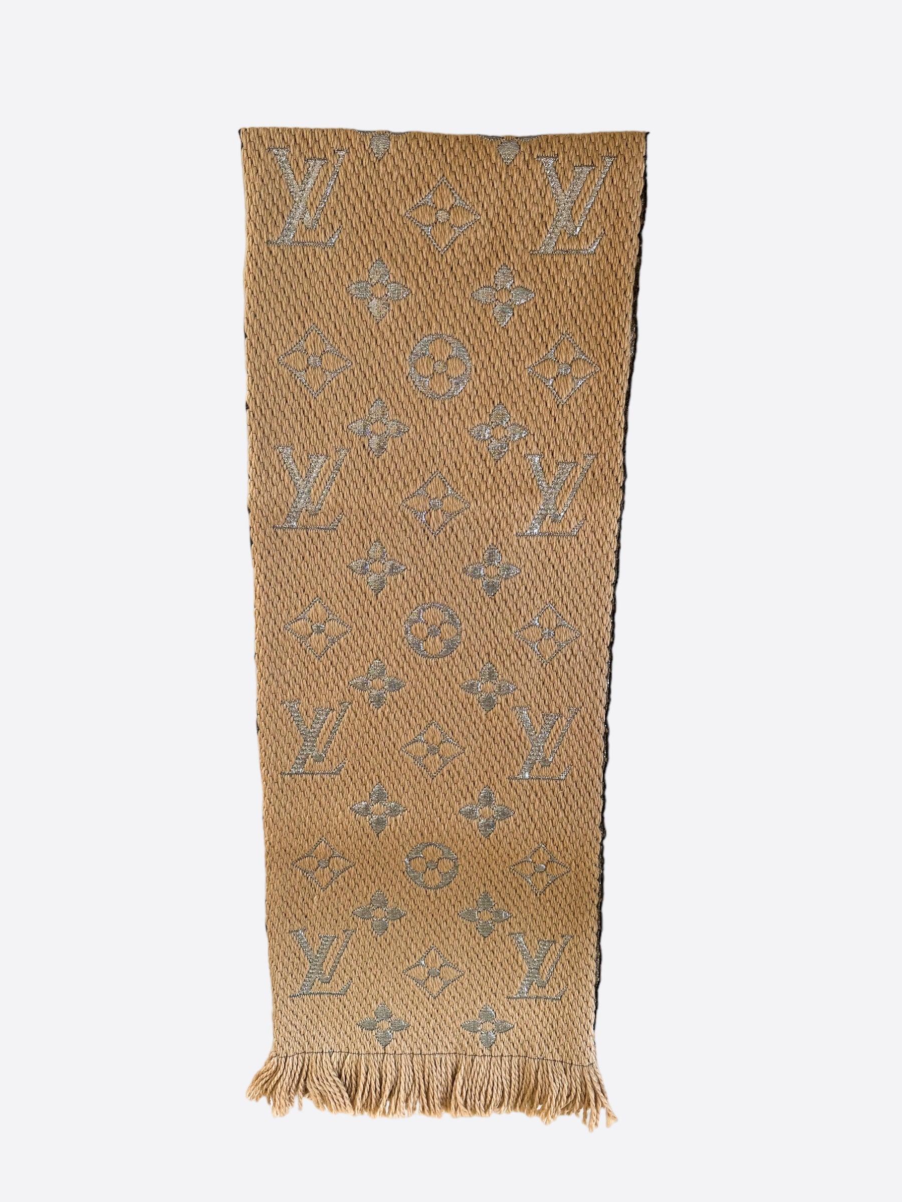 Louis Vuitton Beige Monogram Logomania Scarf – Savonches