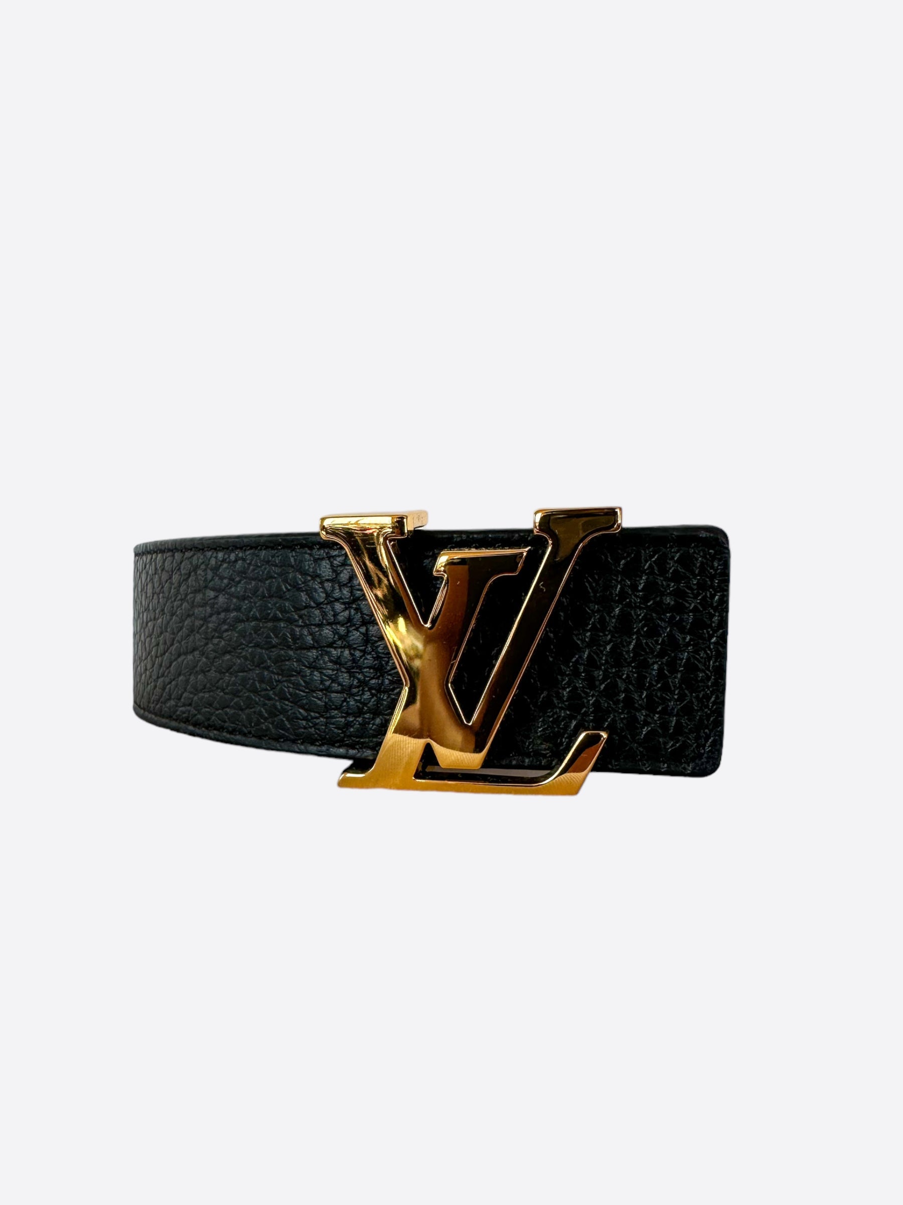Louis Vuitton Belt Initiales Reversible 40MM Black in Taurillon