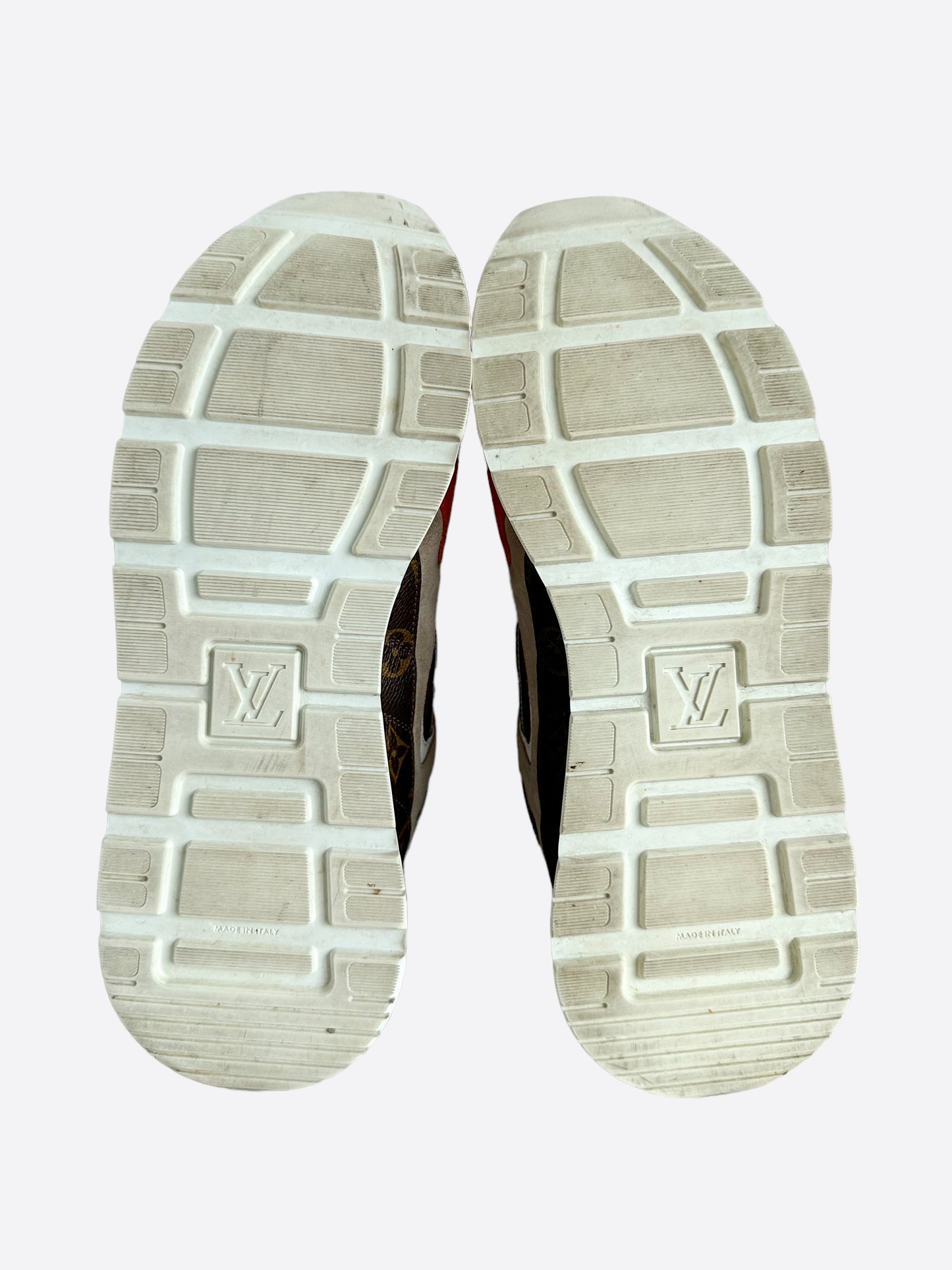 Louis Vuitton Brown & Orange Monogram Run Away Sneakers