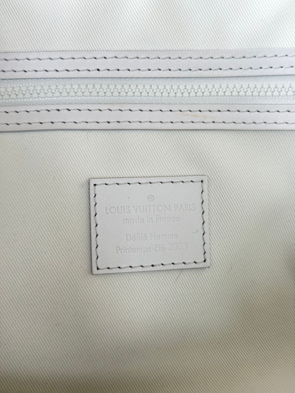 Louis Vuitton White Ornament Monogram Keepall 50