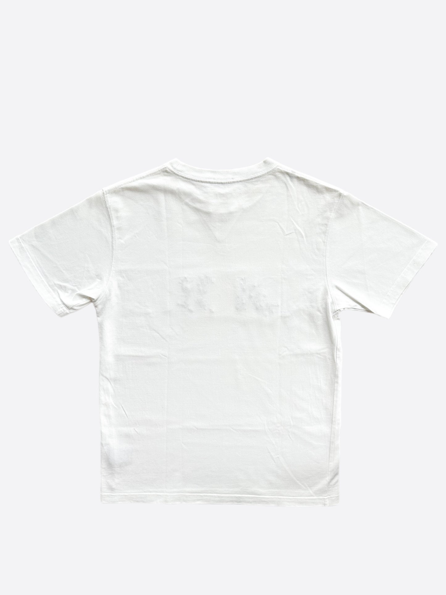 Dior White Floral Logo Embroidered T-Shirt