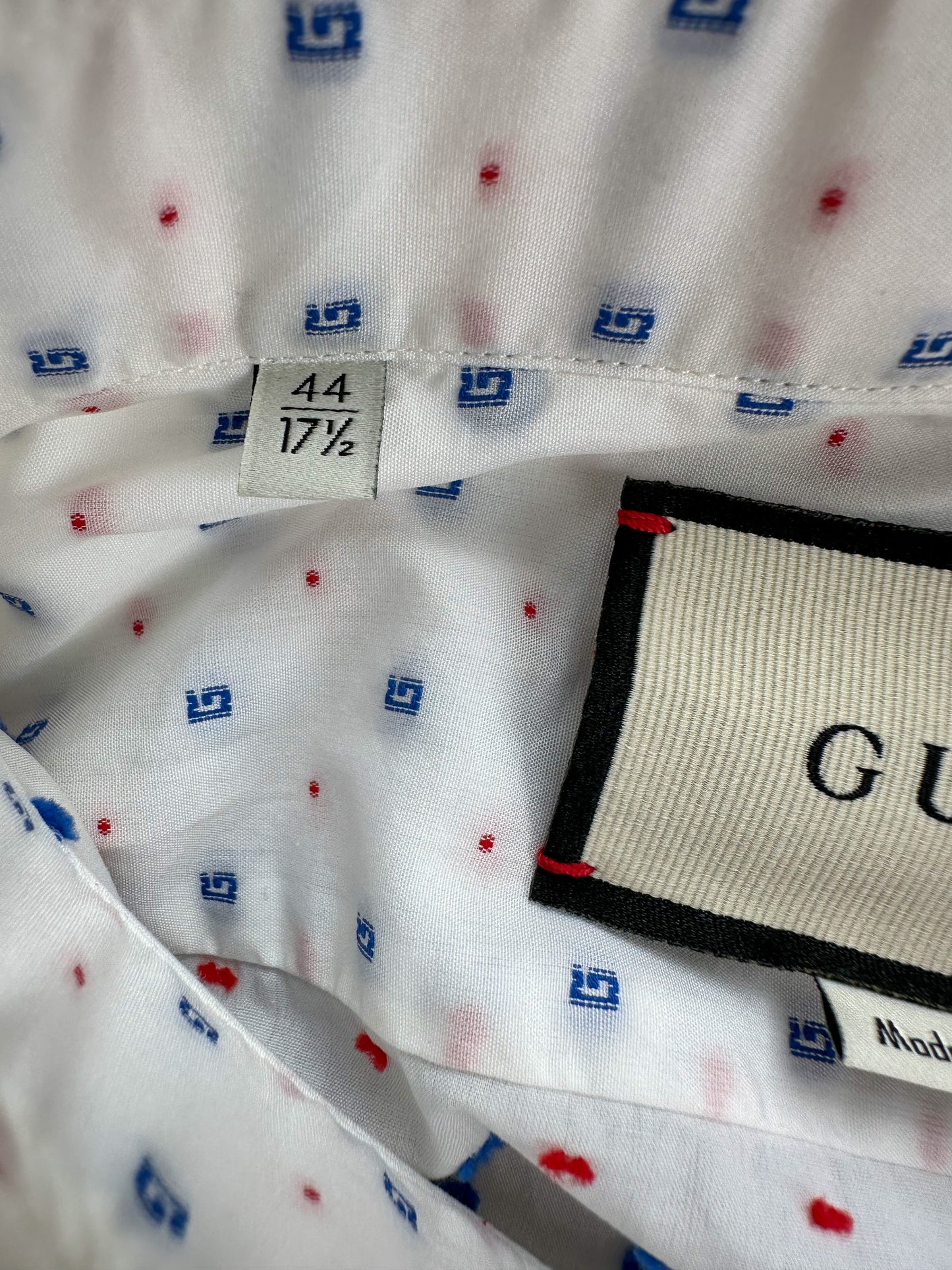 Gucci White G Logo Button Up Shirt
