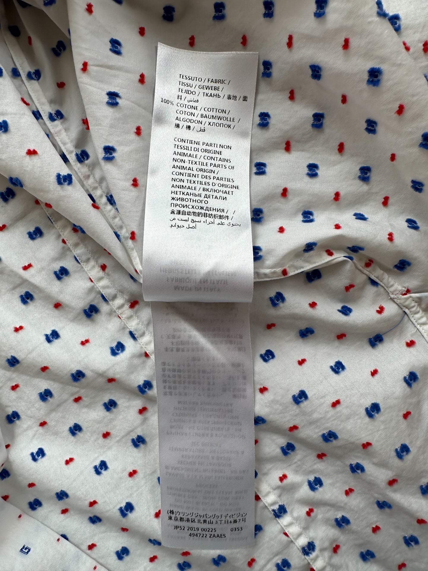 Gucci White G Logo Button Up Shirt