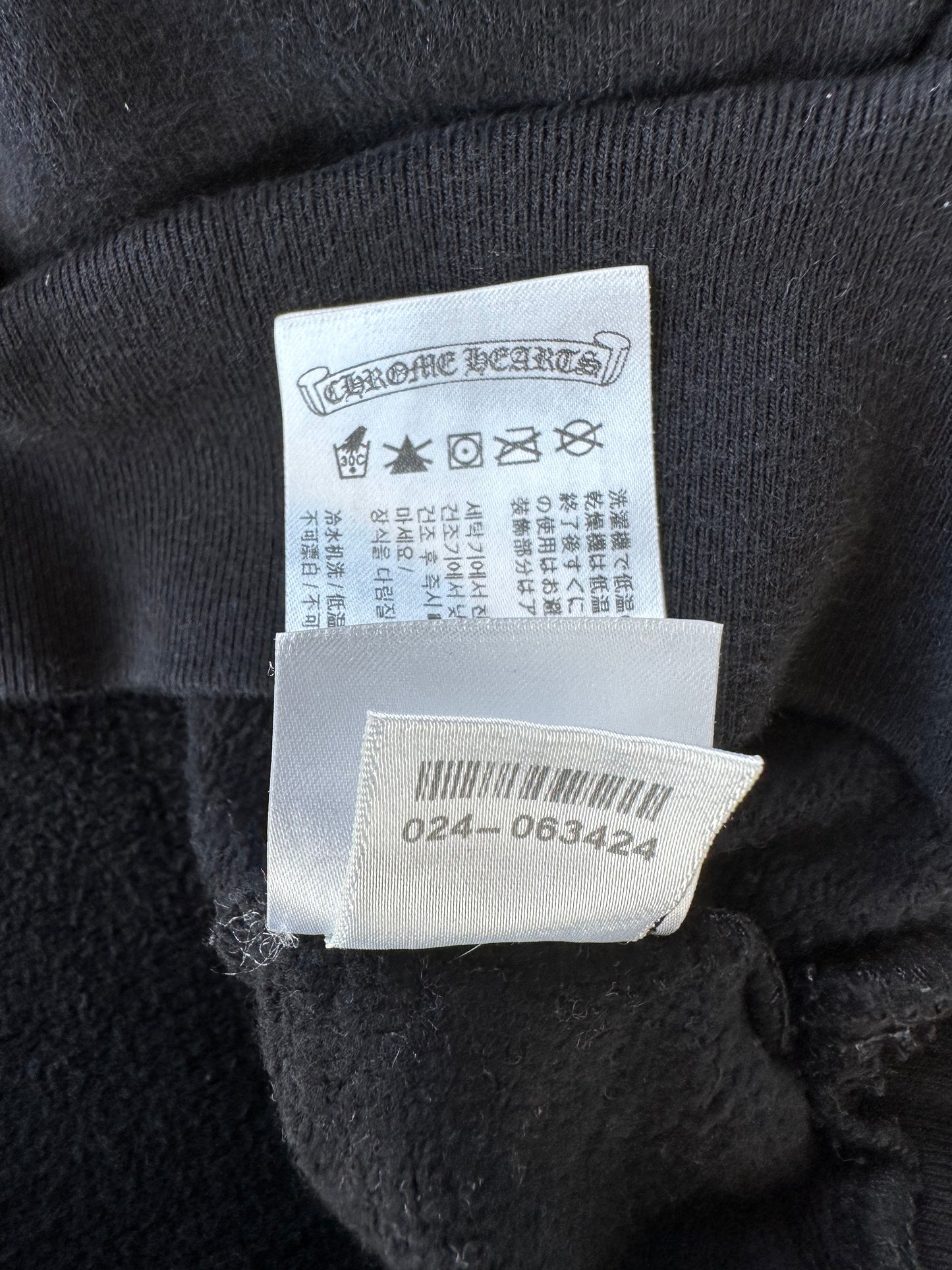 Chrome Hearts Black & White T-Bar Logo Hoodie