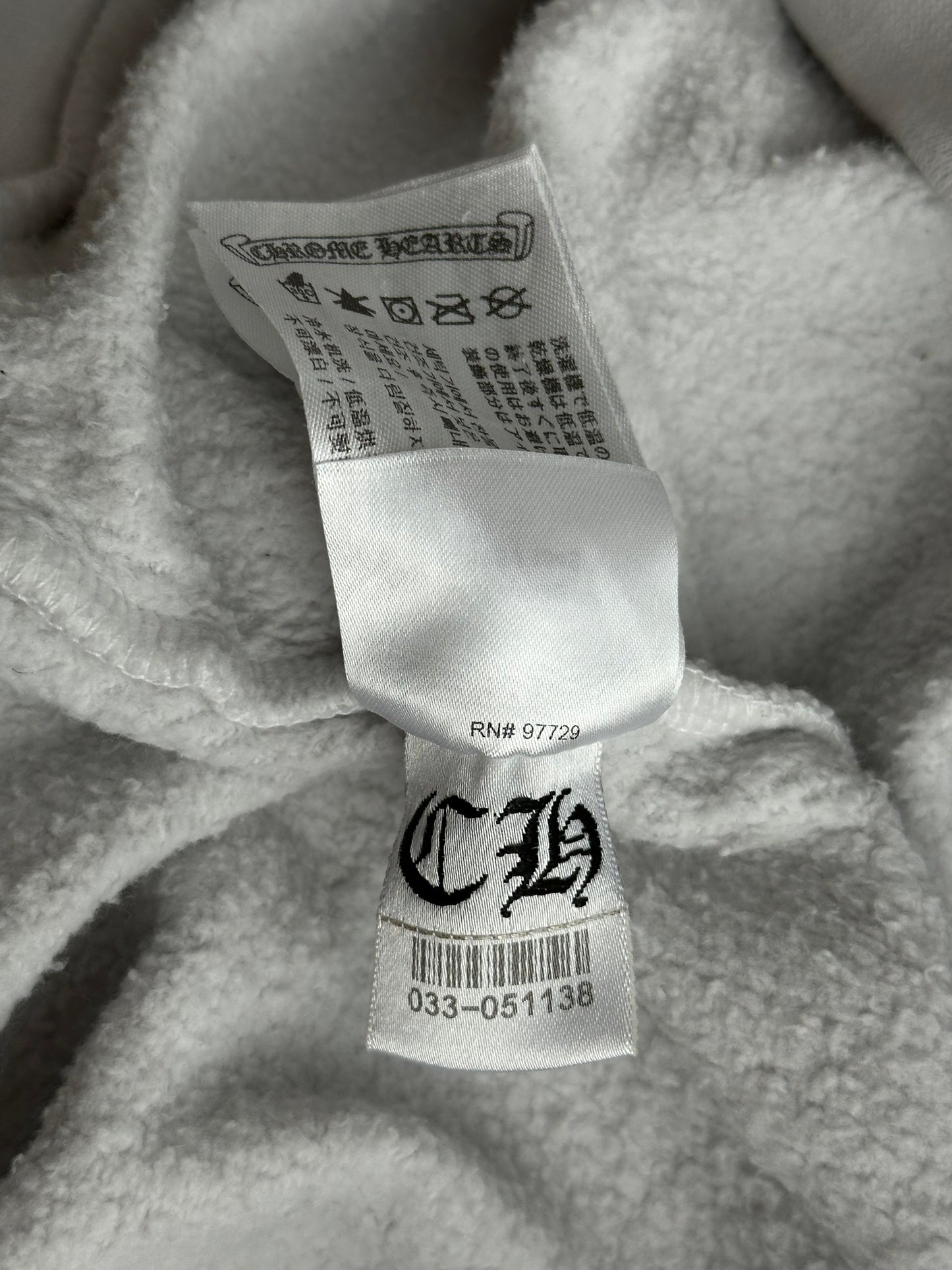 Chrome Hearts Rolling Stones White & Red Horseshoe Logo Hoodie