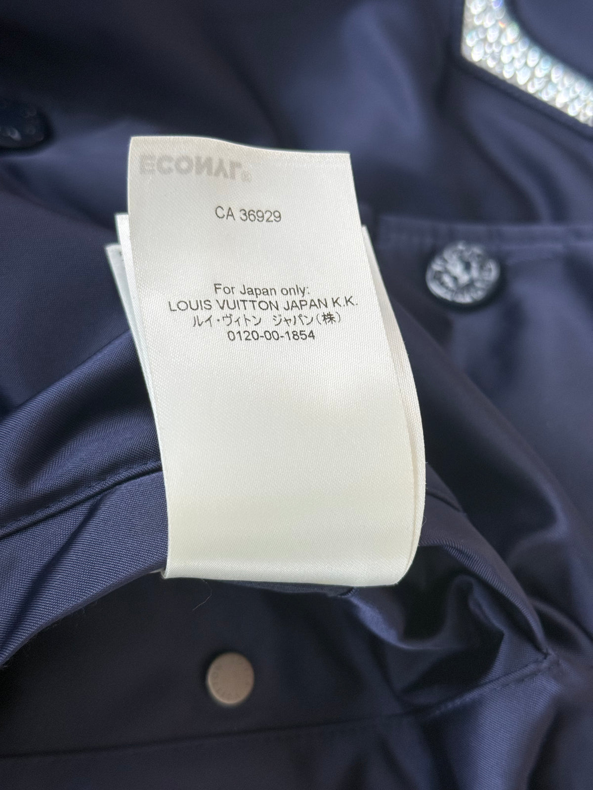 Louis Vuitton Navy & White Crystal Lovers Varsity Jacket