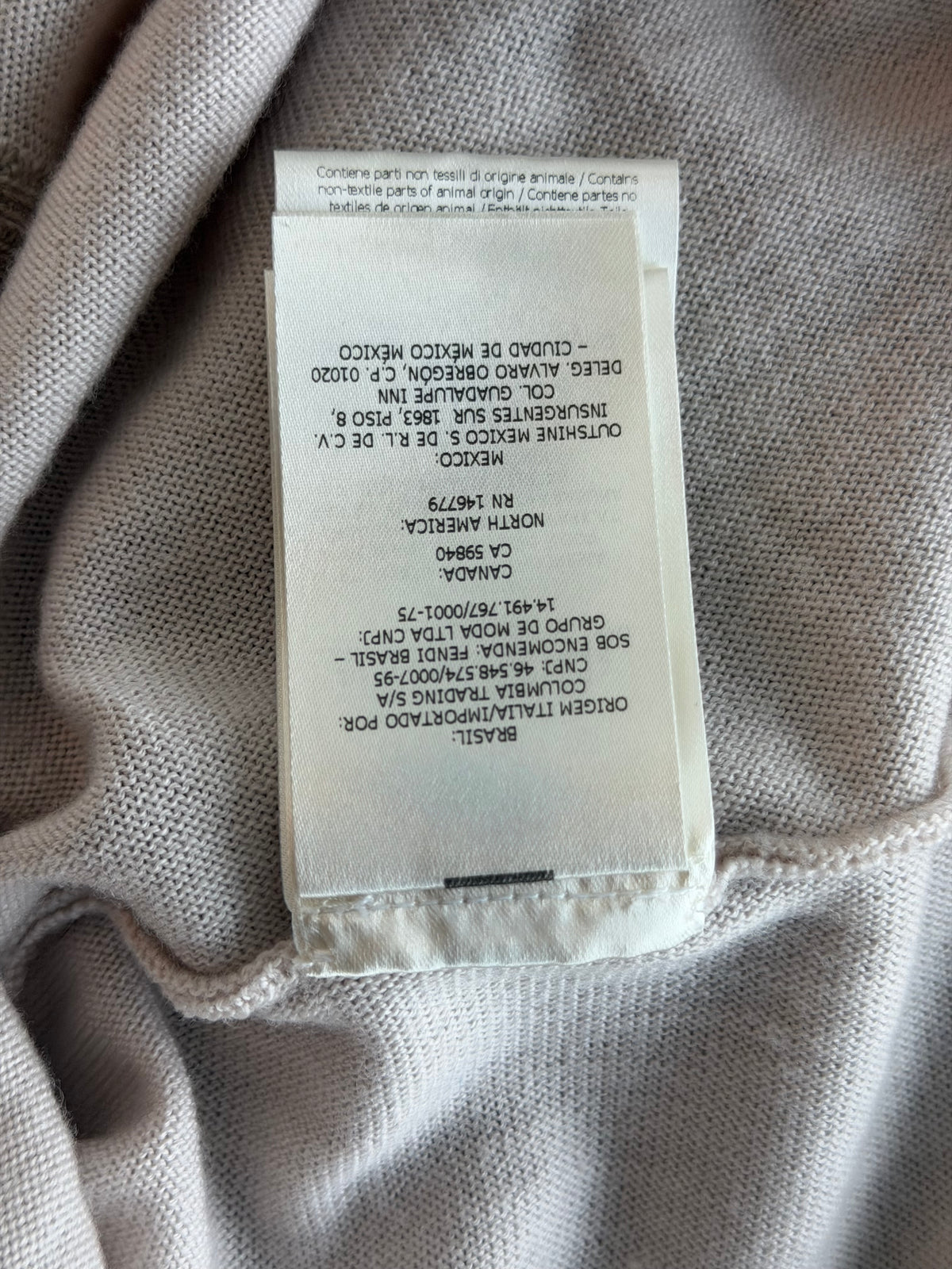 Fendi Beige & Blue Gradient FF Monogram Sweater