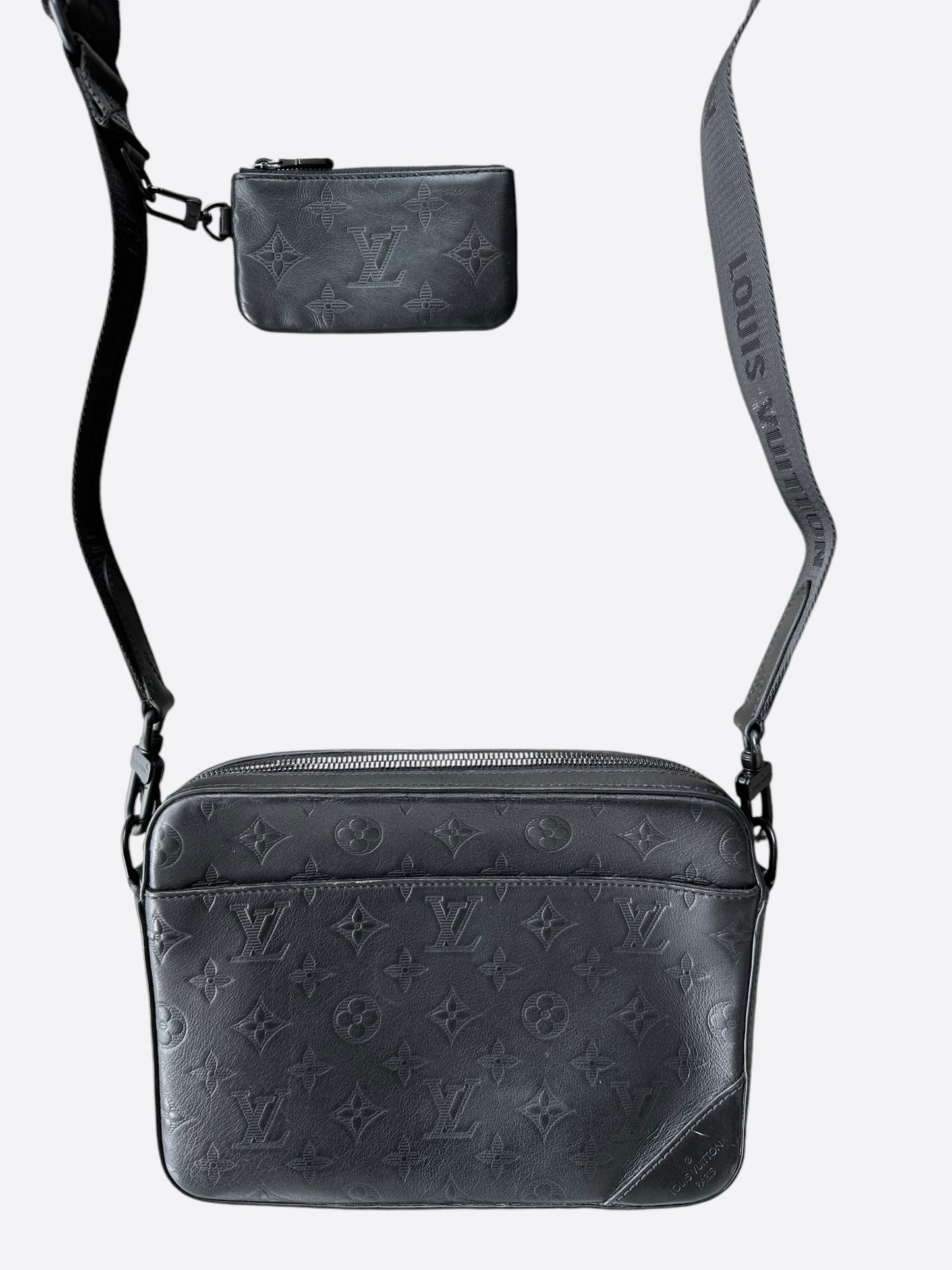 Louis Vuitton Black Shadow Monogram Duo Messenger