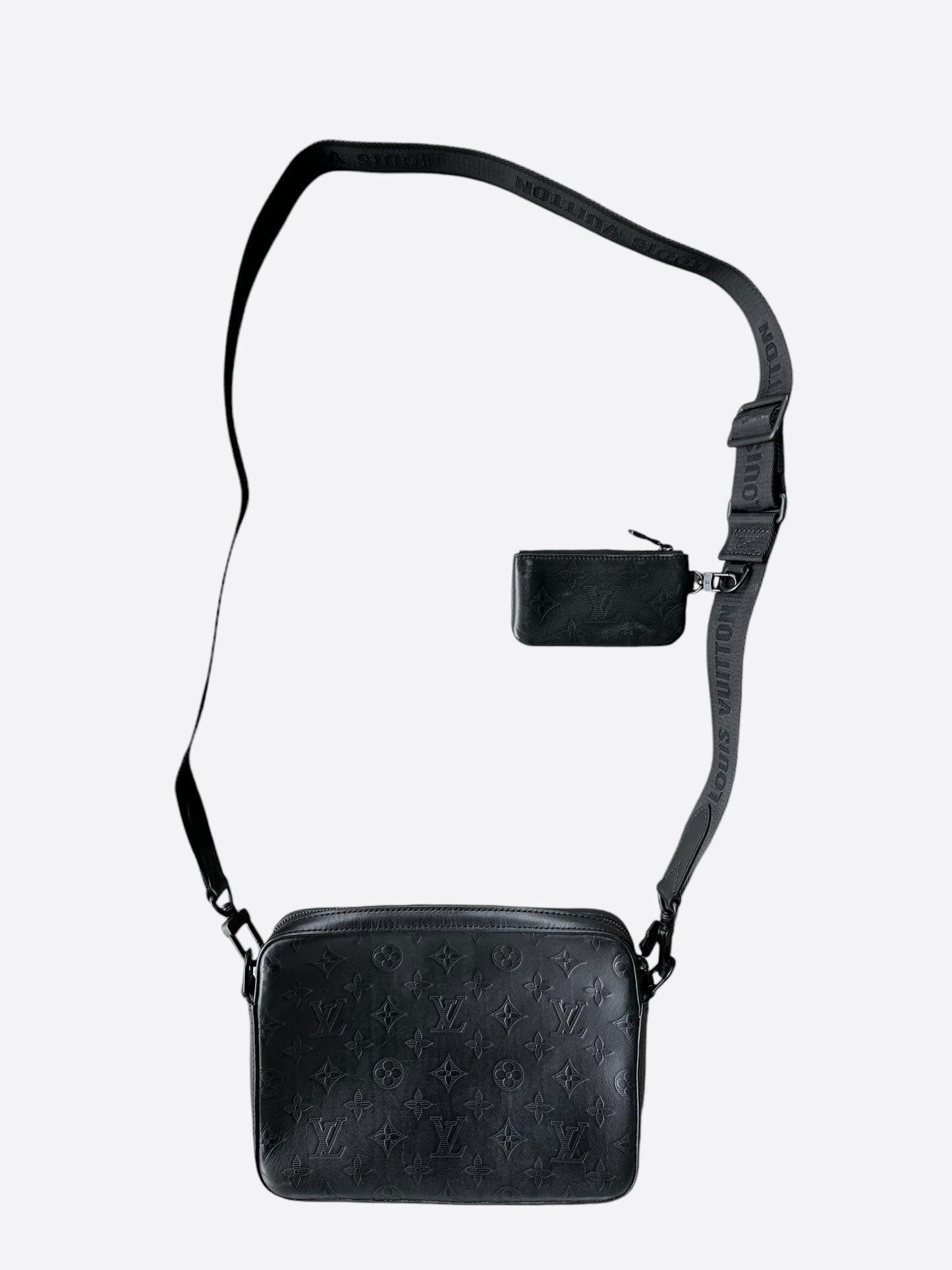 Louis Vuitton Black Shadow Monogram Duo Messenger