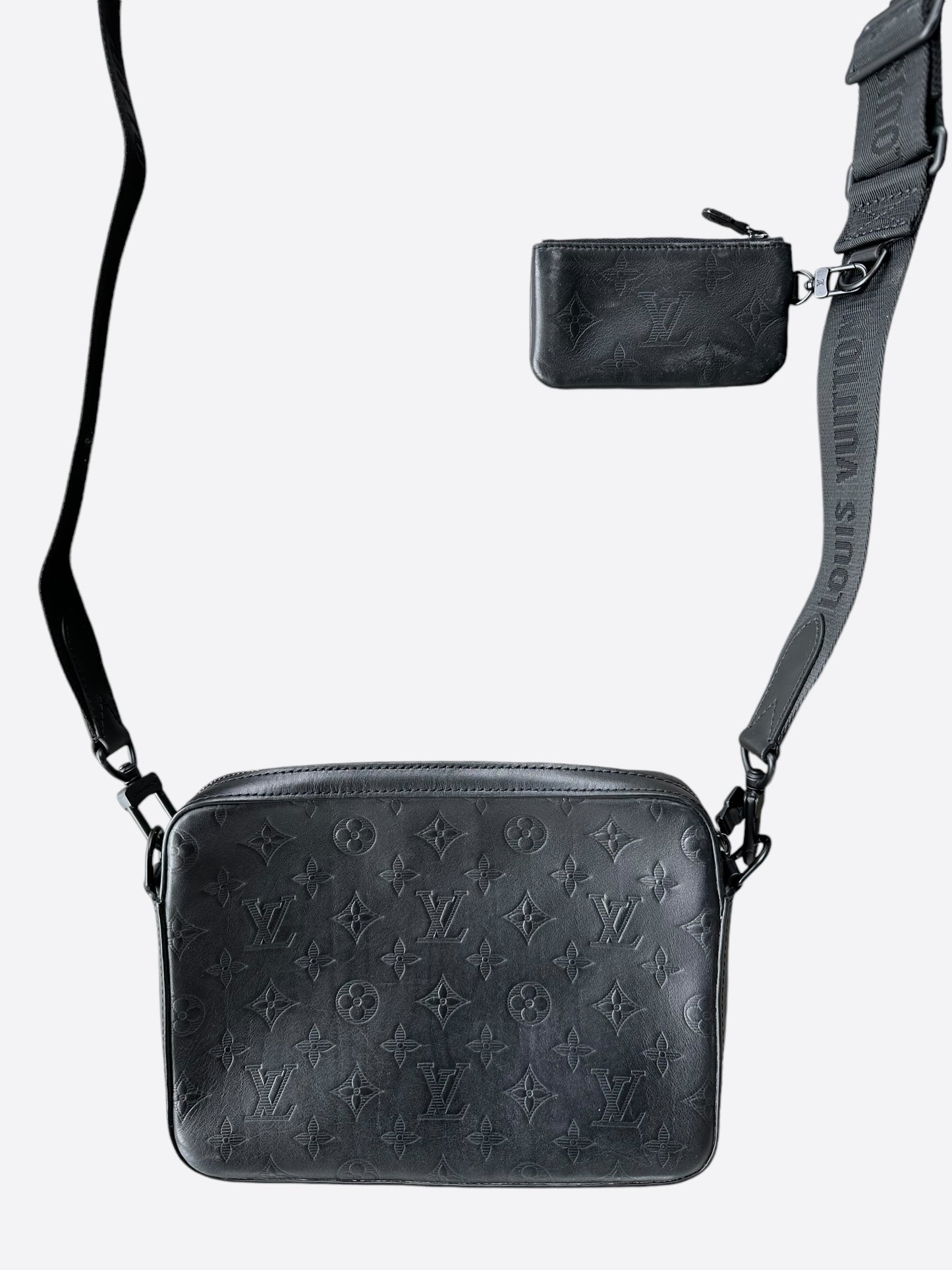 Louis Vuitton Black Shadow Monogram Duo Messenger