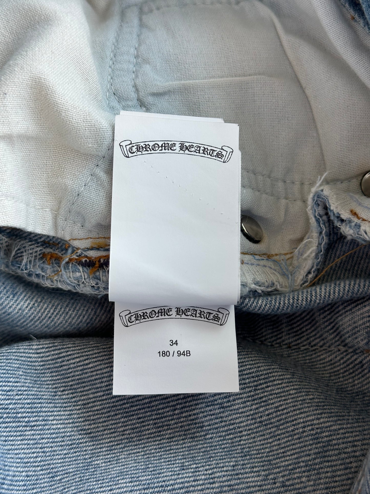 Chrome Hearts Levis St Barth Blue Galaxy Patch Jeans