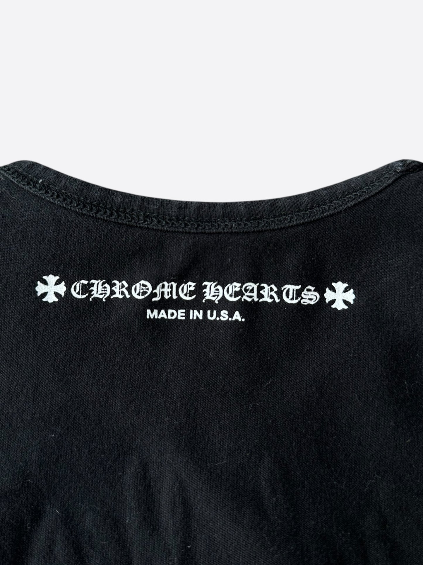 Chrome Hearts Matty Boy Black Sick Heart Women's Longsleeve Crop Top