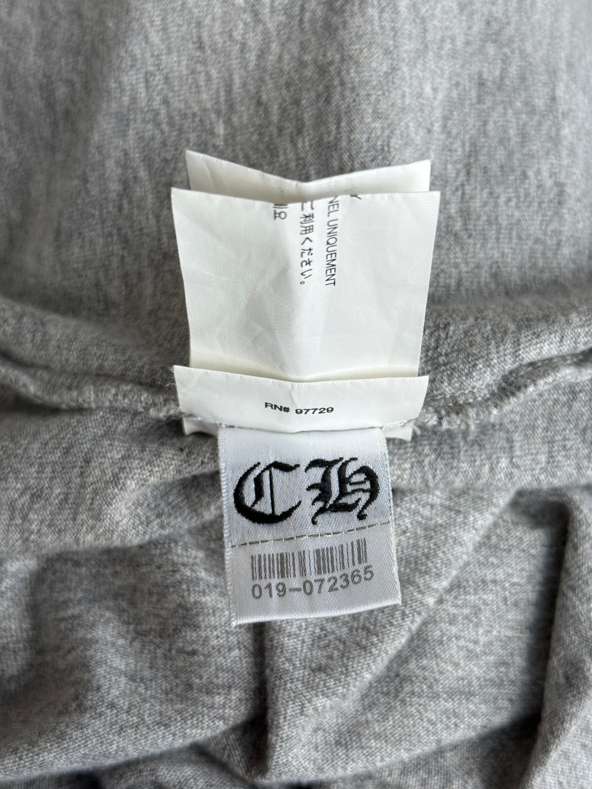 Chrome Hearts Grey & Black CH Patch Baseball Jersey