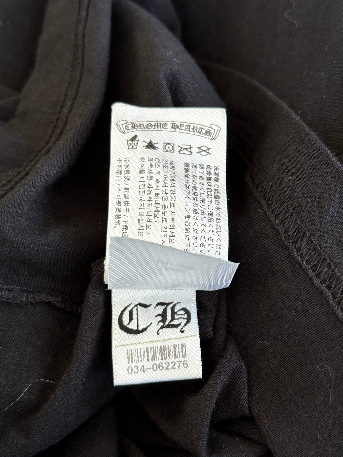 Chrome Hearts St. Barth Exclusive Black & Blue Cross Logo Longsleeve T-Shirt