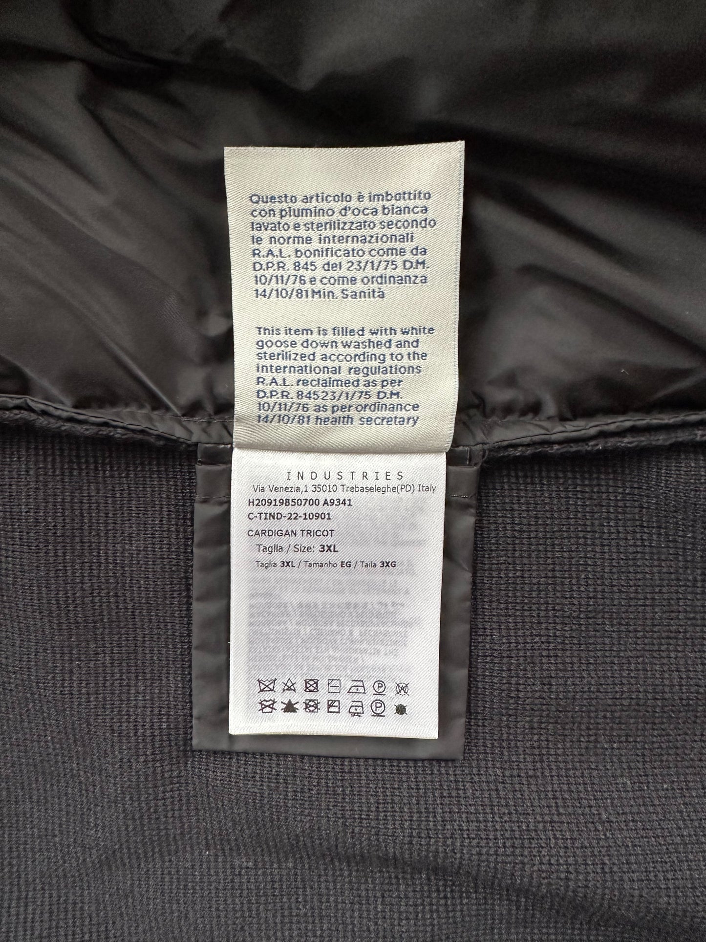 Moncler Black Tricot Puffer Cardigan