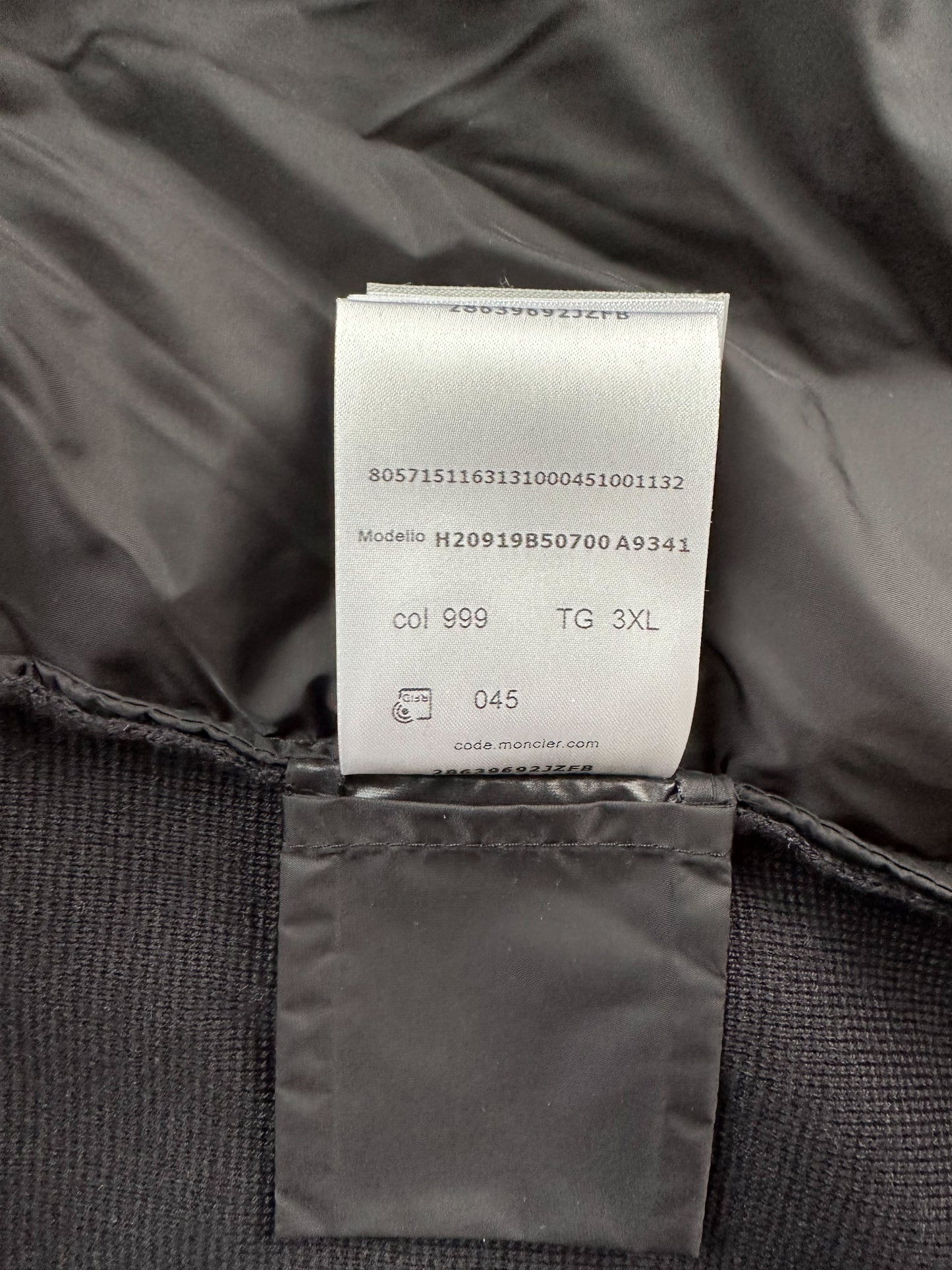 Moncler Black Tricot Puffer Cardigan