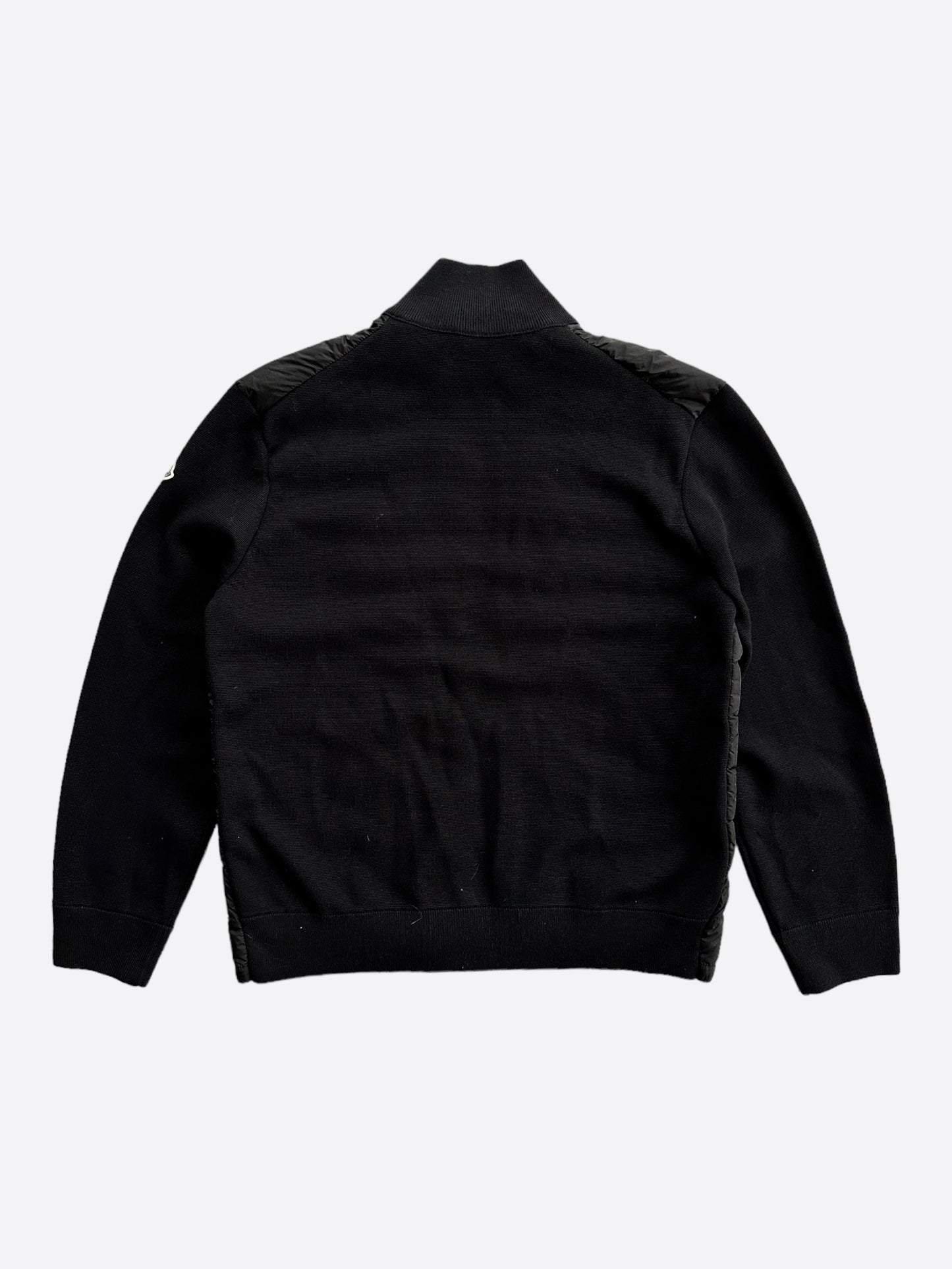 Moncler Black Tricot Puffer Cardigan