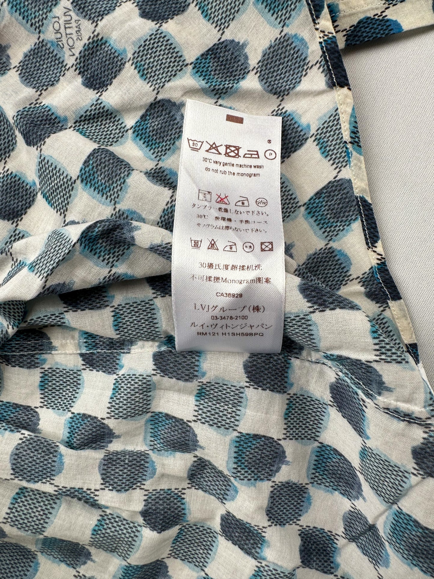 Louis Vuitton Watercolor Damier Button Up Shirt