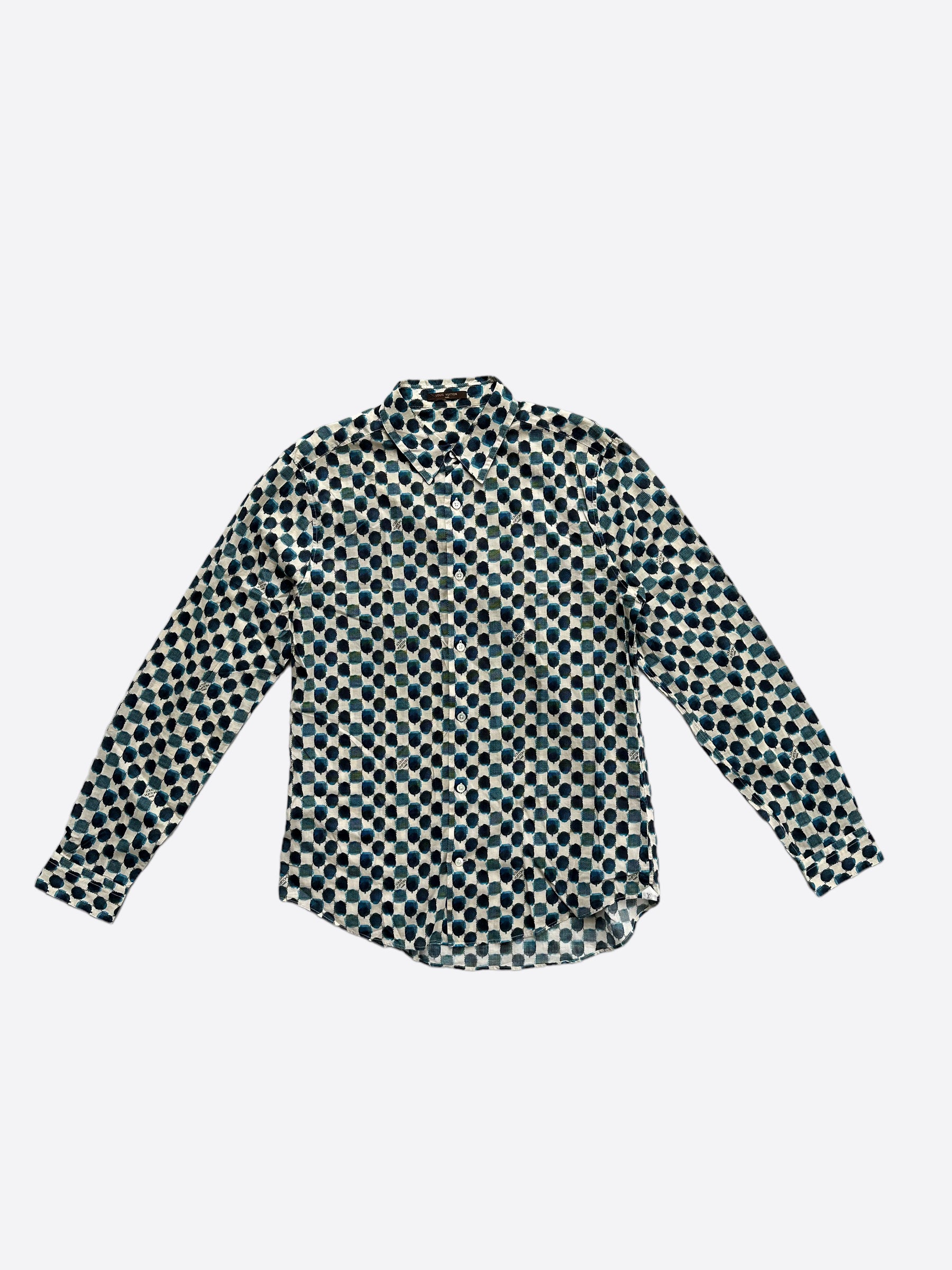 Louis Vuitton Watercolor Damier Button Up Shirt – Savonches