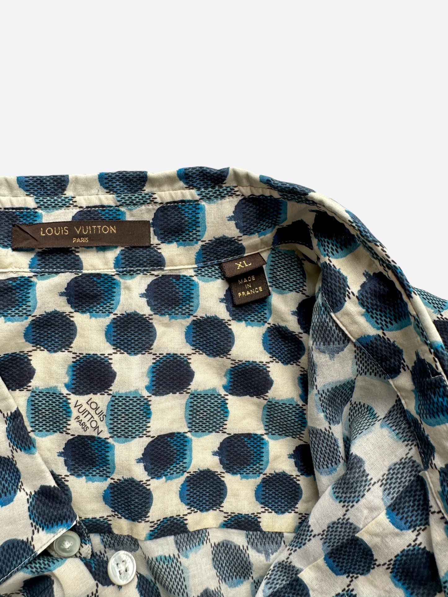 Louis Vuitton Watercolor Damier Button Up Shirt