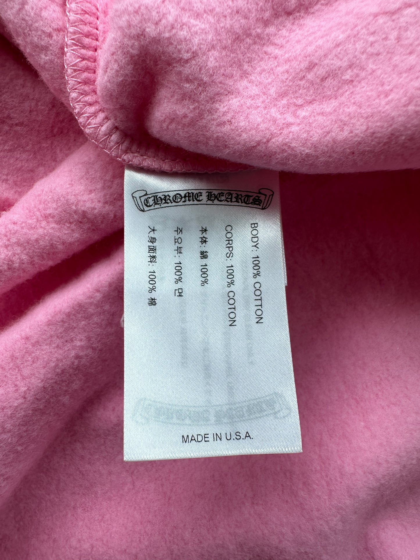 Chrome Hearts Pink & Red T-Bar Logo Hoodie