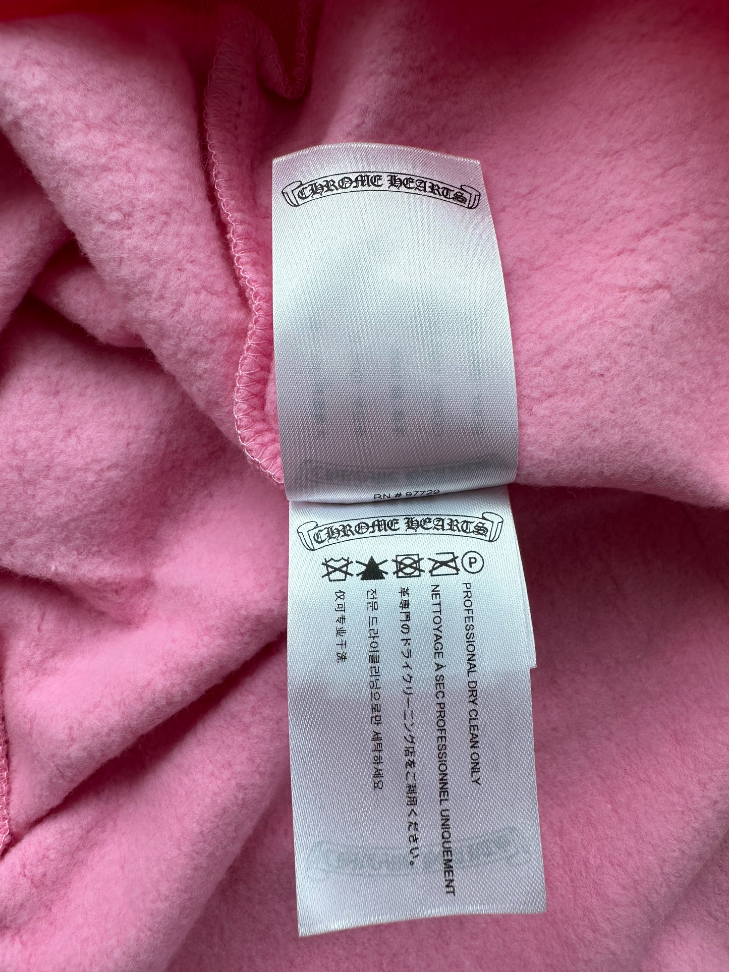 Chrome Hearts Pink & Red T-Bar Logo Hoodie