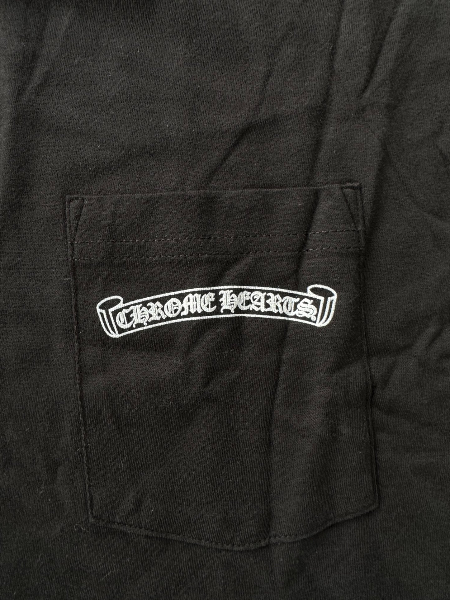 Chrome Hearts Black & White Scroll Logo T-Shirt
